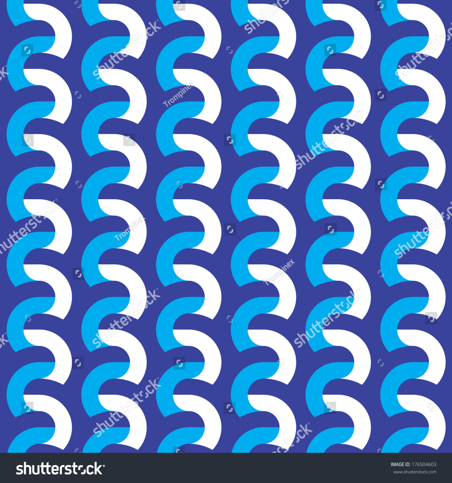 Elementary Rippling Patterns Seamless Background Wavy Stock Vector 