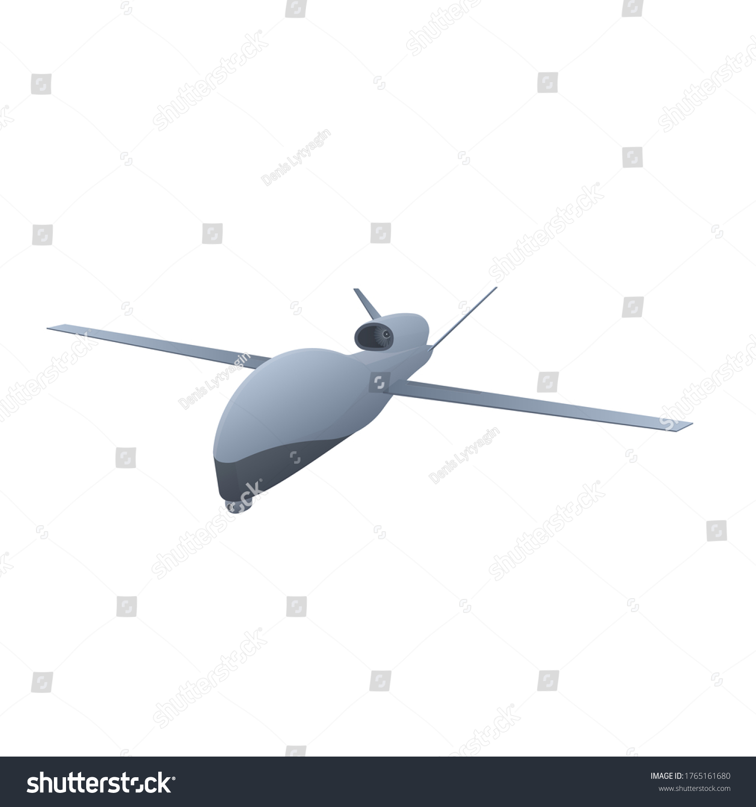 Uav Unmanned Military Aircraft Drone Vector Stock Vector (Royalty Free ...