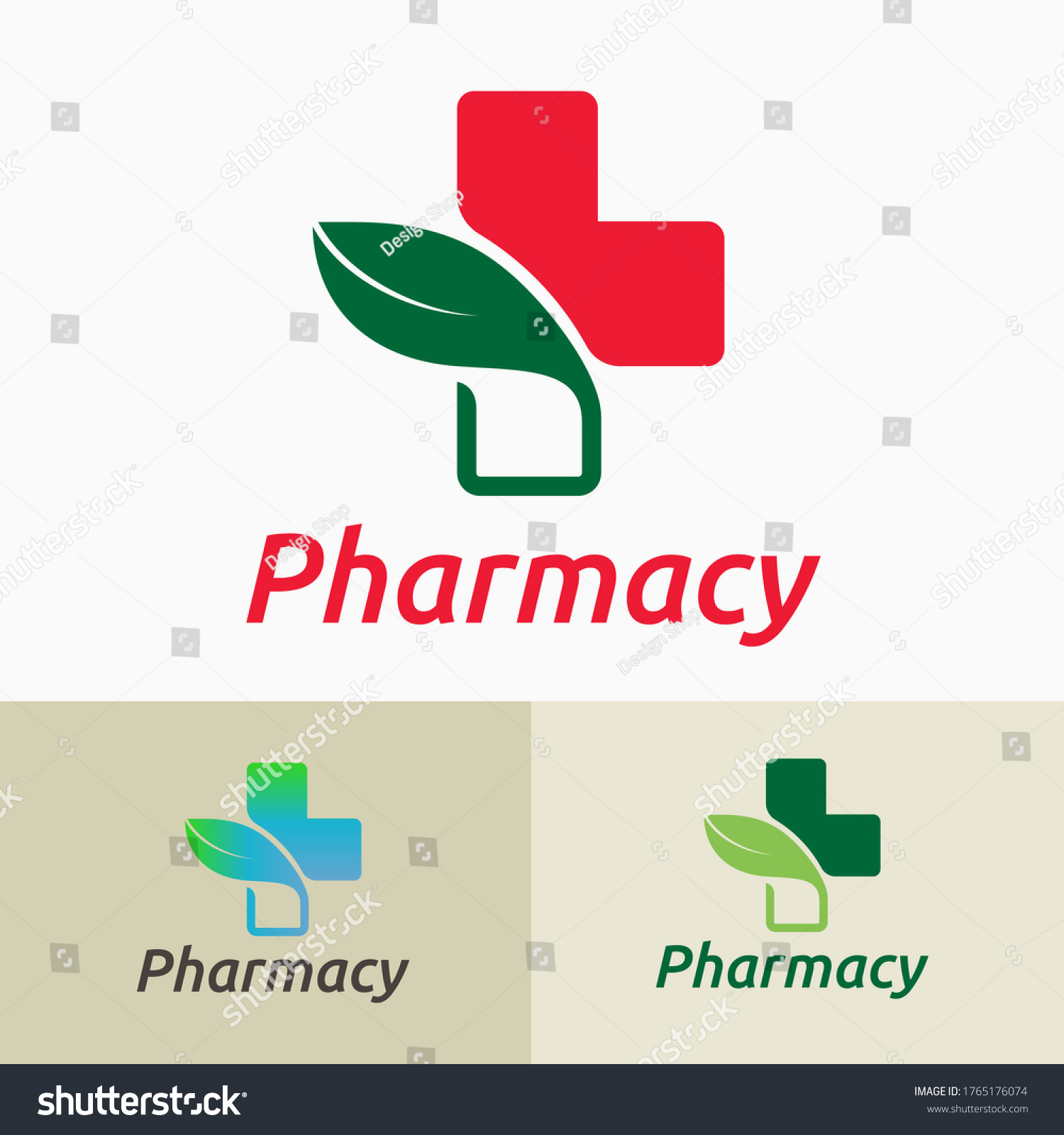 Pharmacy Logos Set Design Templates Stock Illustration 1765176074 ...