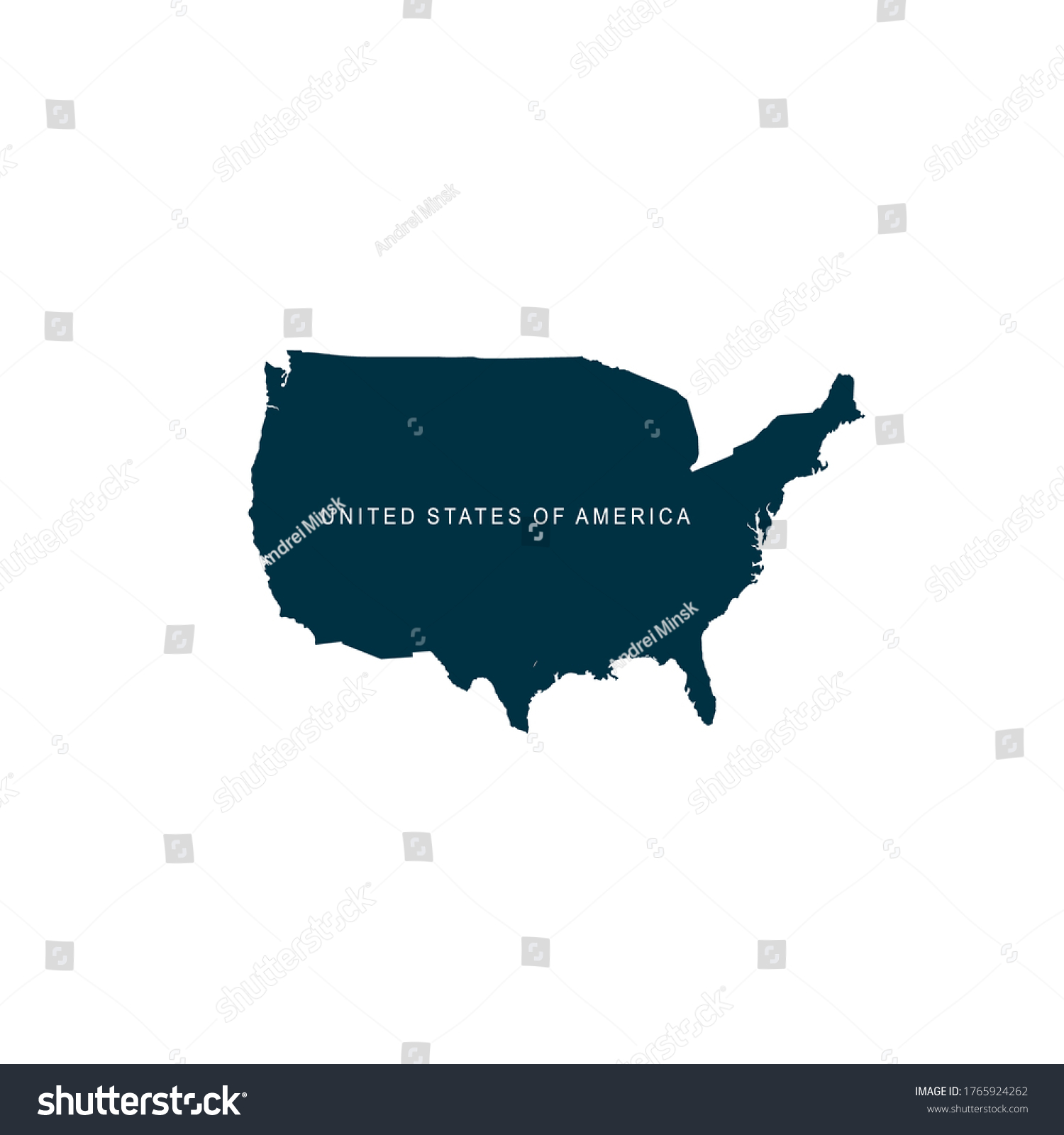 United States America Map Usa Stock Vector Royalty Free 1765924262 United States America Map Usa Stock Vector Royalty Free 1765924262