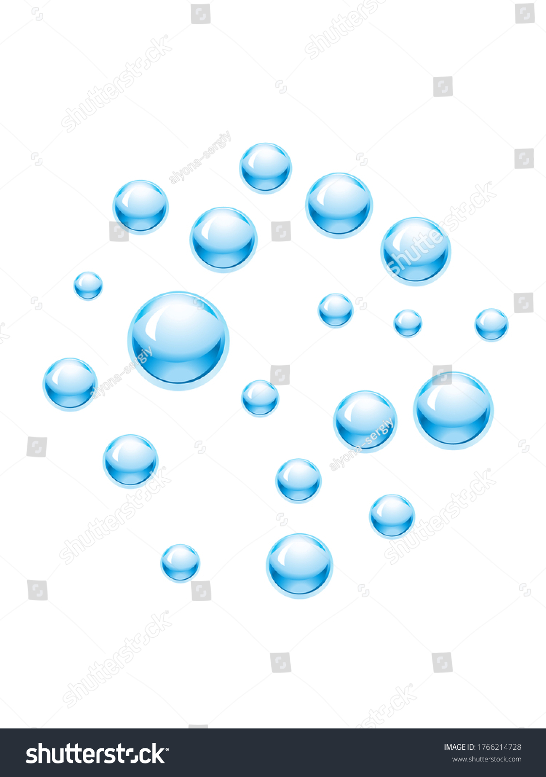 Blue Water Drops Background Design Element Stock Vector (Royalty Free ...