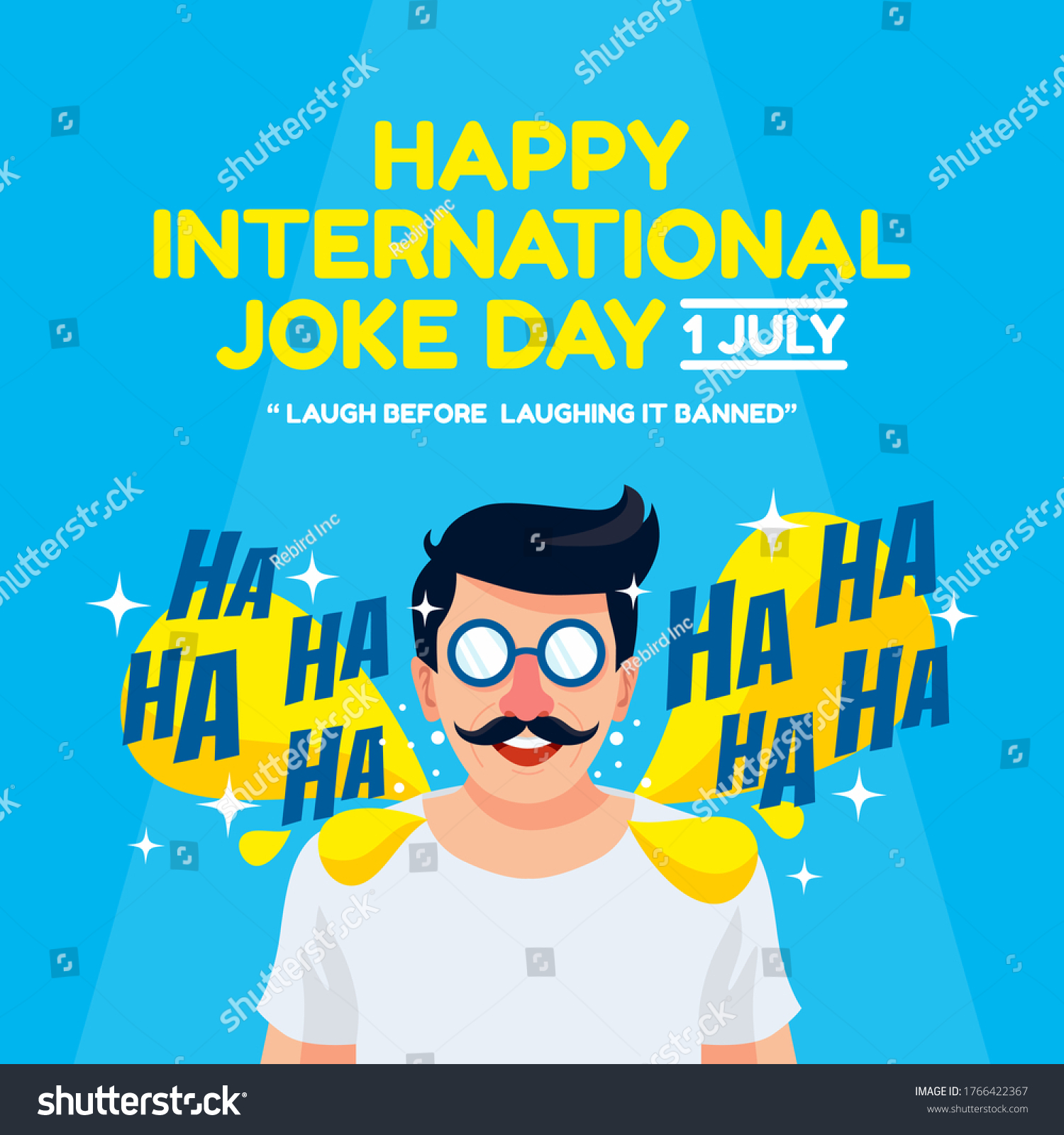 International Joke Day Flat Illustration Stock Vector (Royalty Free