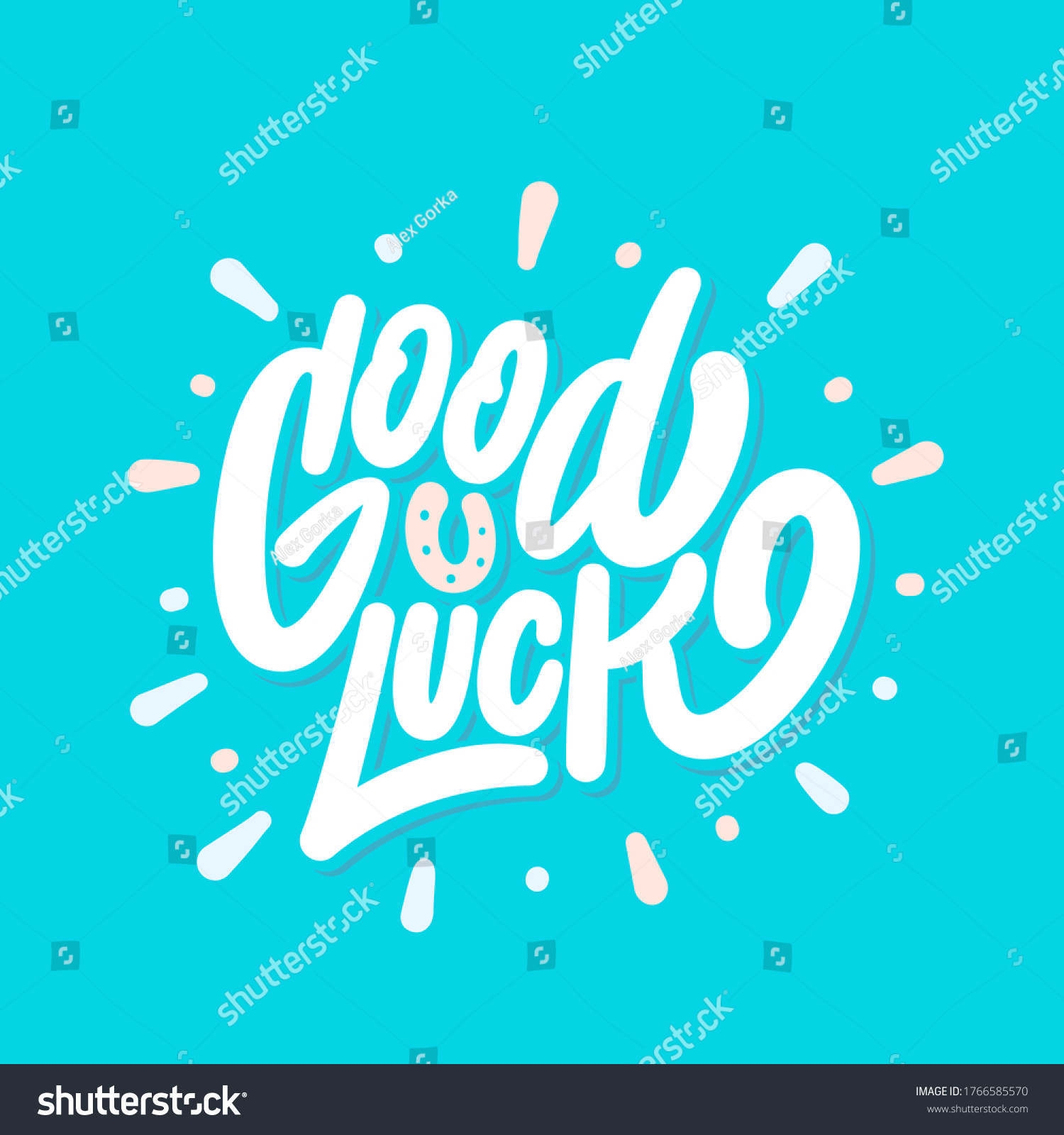 Good Luck Farewell Card Vector Lettering Stock Vector (Royalty Free ...