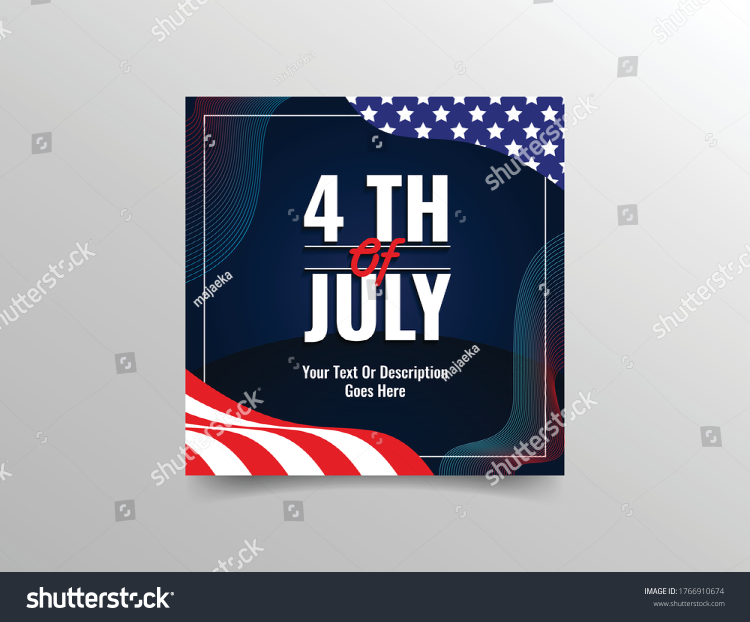 Happy 4th July America Independence Day Stock Vector (Royalty Free ...