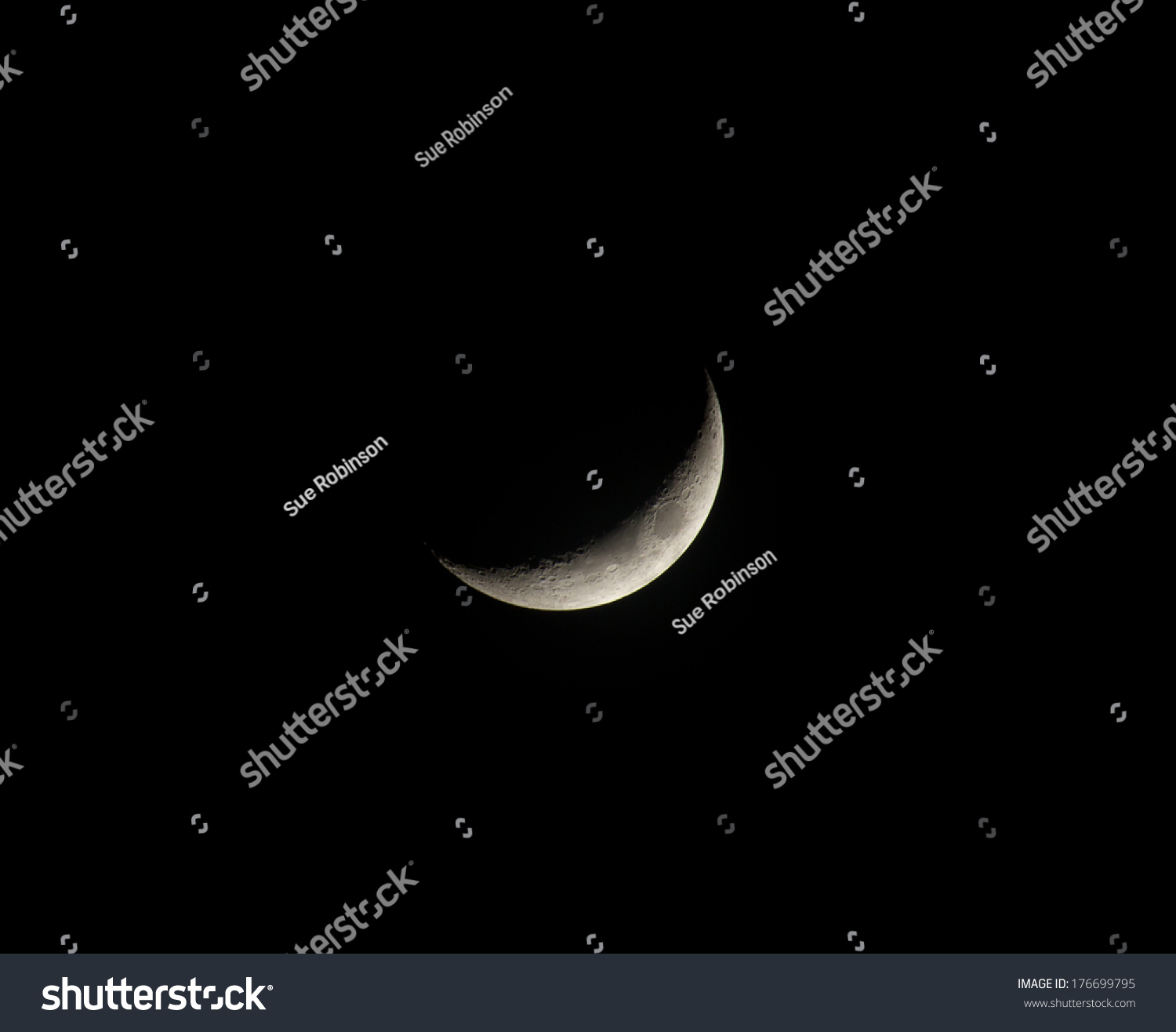 Waxing Crescent Moon Northern Hemisphere Stock Photo 176699795 ...