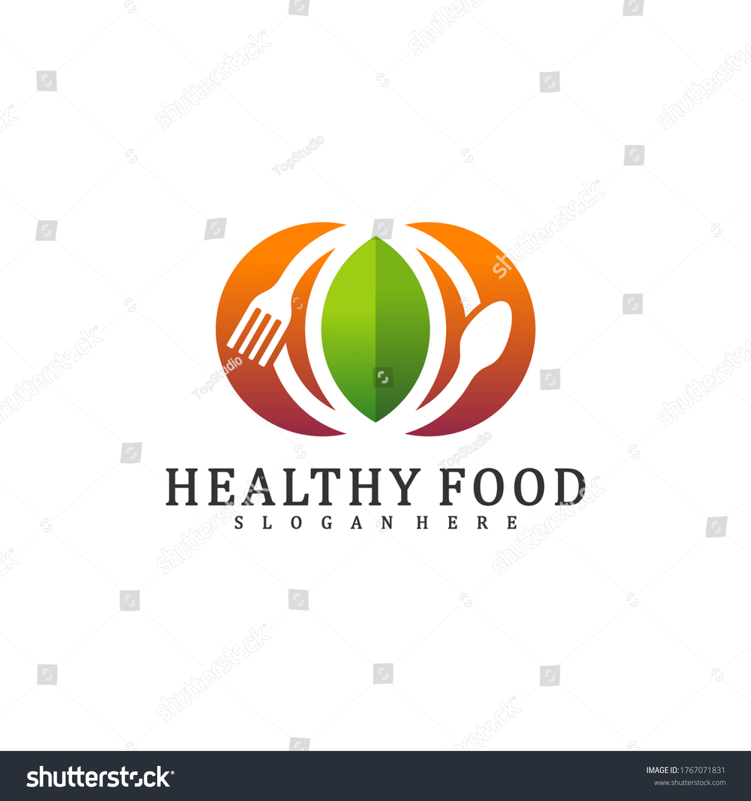 Healthy Food Logo Design Template Food Stock Vector (Royalty Free ...