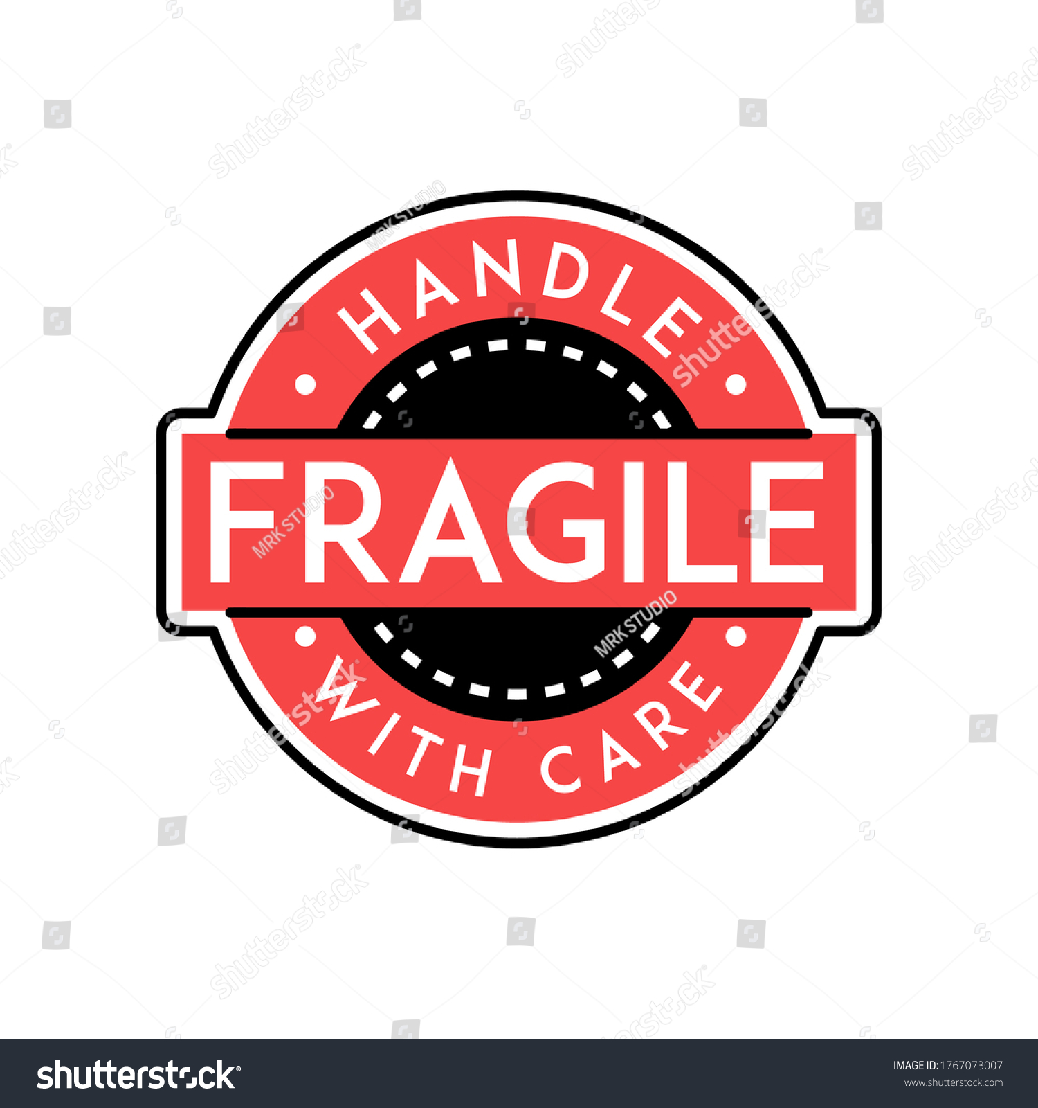 Fragile Label Design Badge Sticker Business Stock Vector (Royalty Free ...