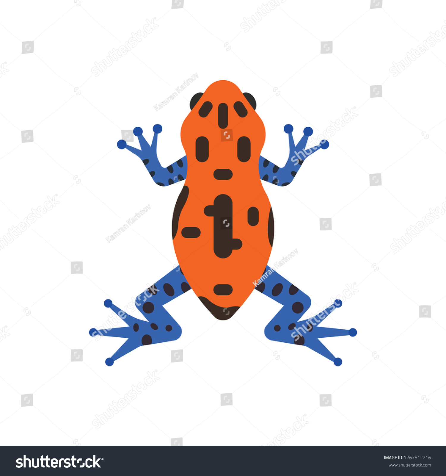 Poison Dart Frog Cartoon Vector On Stock Vector (royalty Free 