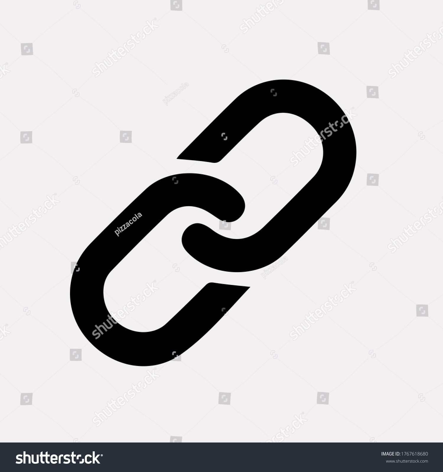 Chain Connection Link Attachment Simple Vector Stock Vector (Royalty ...