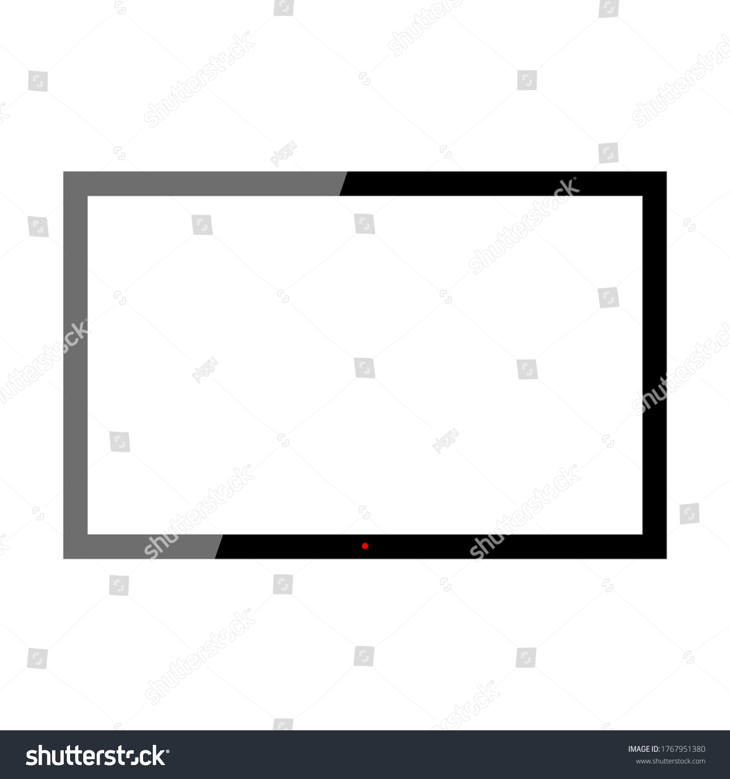 Led Tv Blank White Screen Isolated Stock Vector (Royalty Free