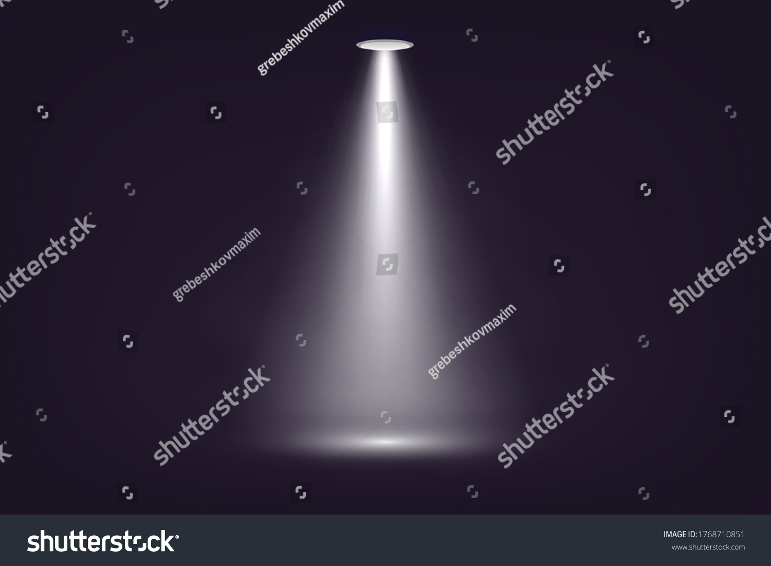 Vector Spotlight On Dark Stage Background Stock Vector (Royalty Free ...