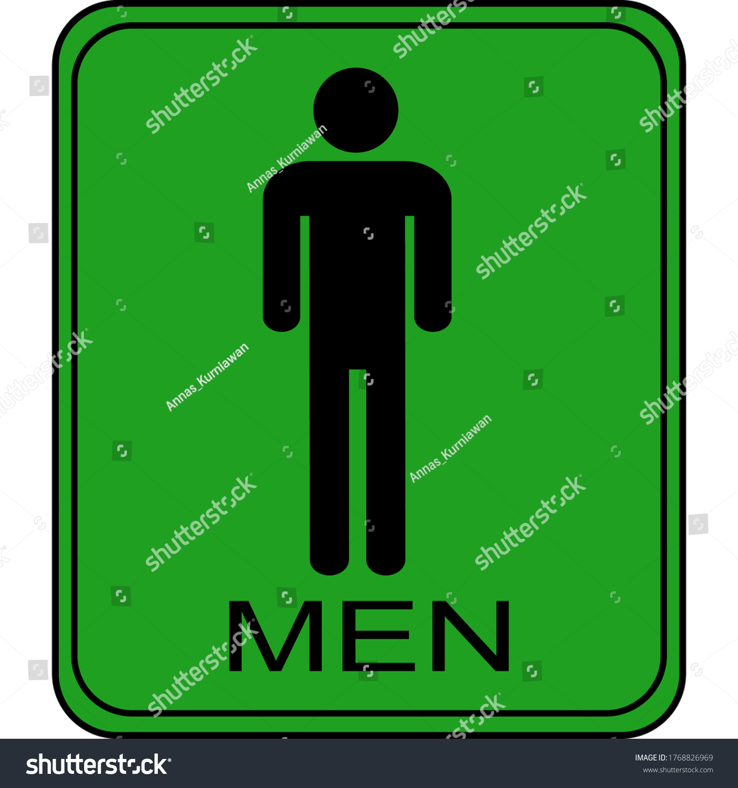 Male Icon Break Room Sign Male Stock Vector (Royalty Free) 1768826969 ...