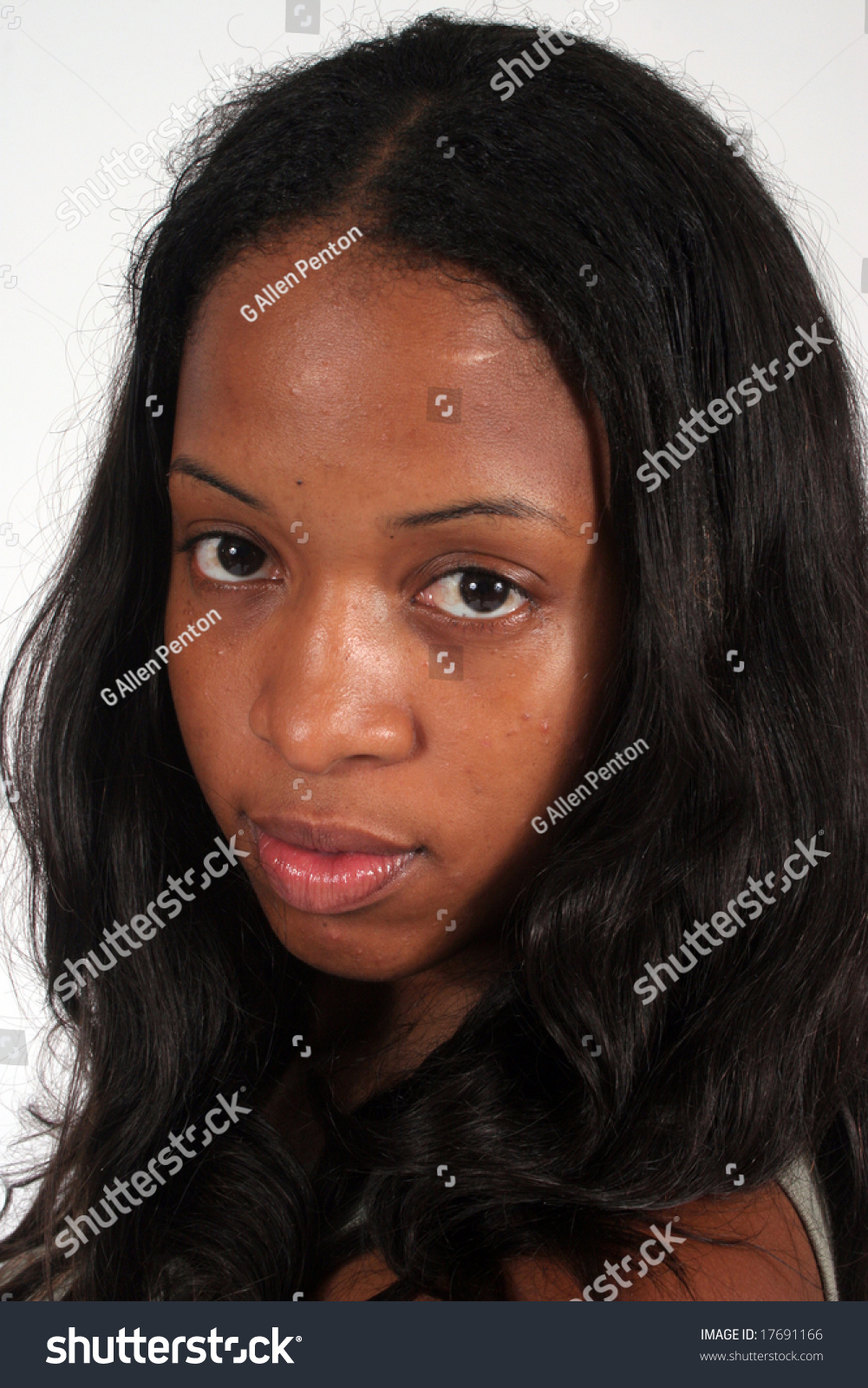 Serious Sober Cute Black Woman Stock Photo 17691166 | Shutterstock