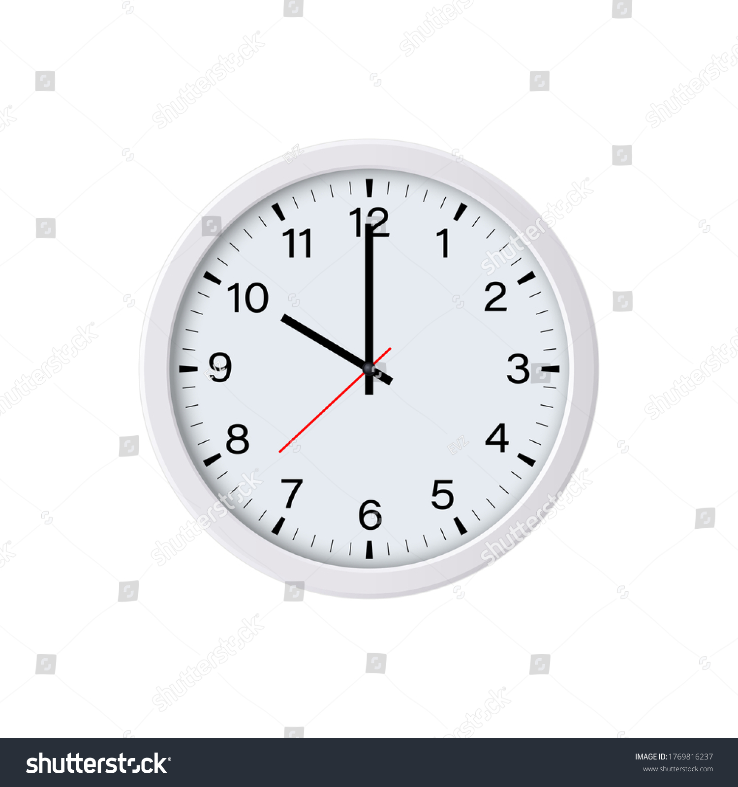 Circle Clock Face Isolated On White Stock Vector (Royalty Free ...