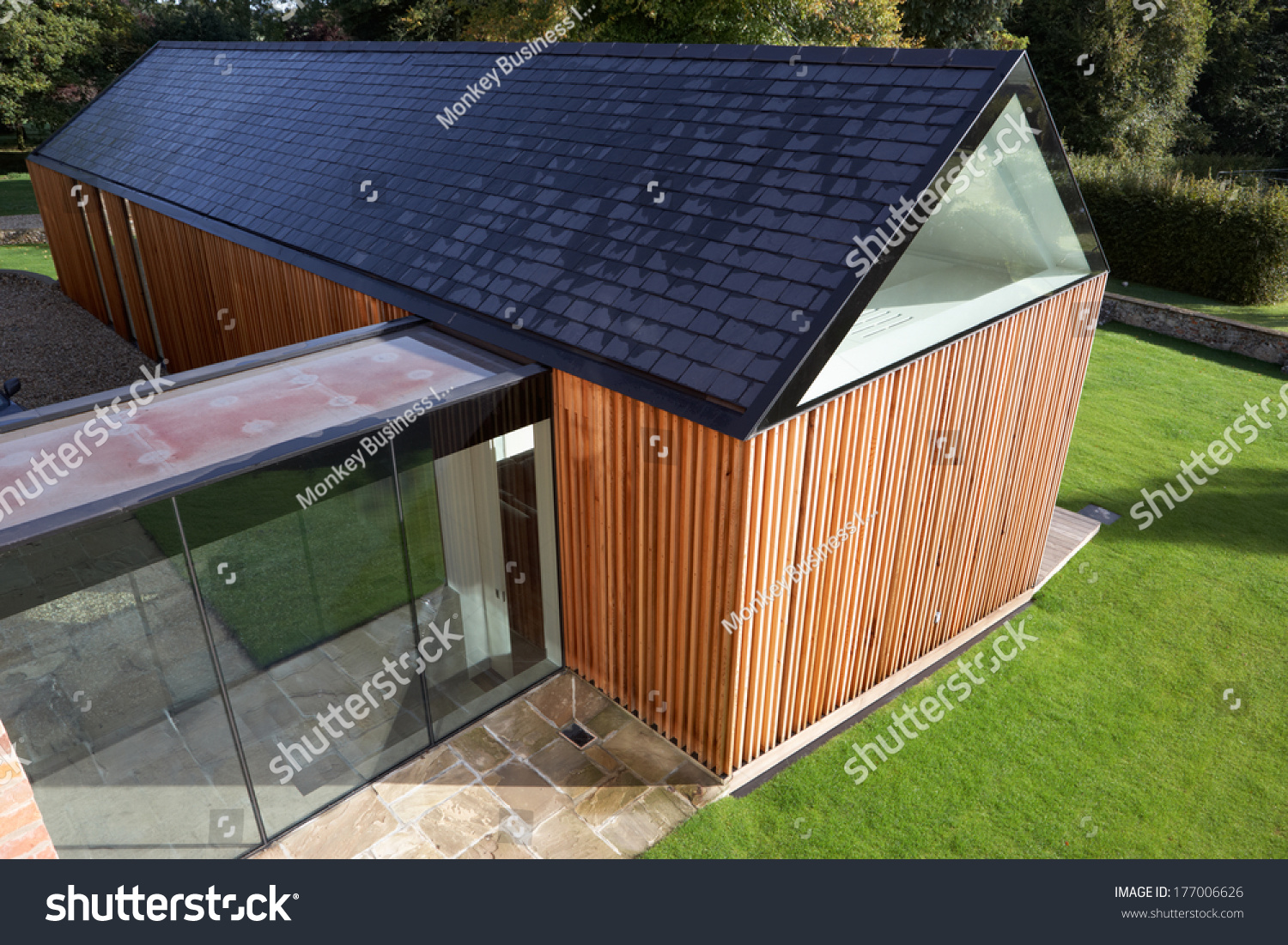 Exterior Modern House Extension Stock Photo 177006626 | Shutterstock