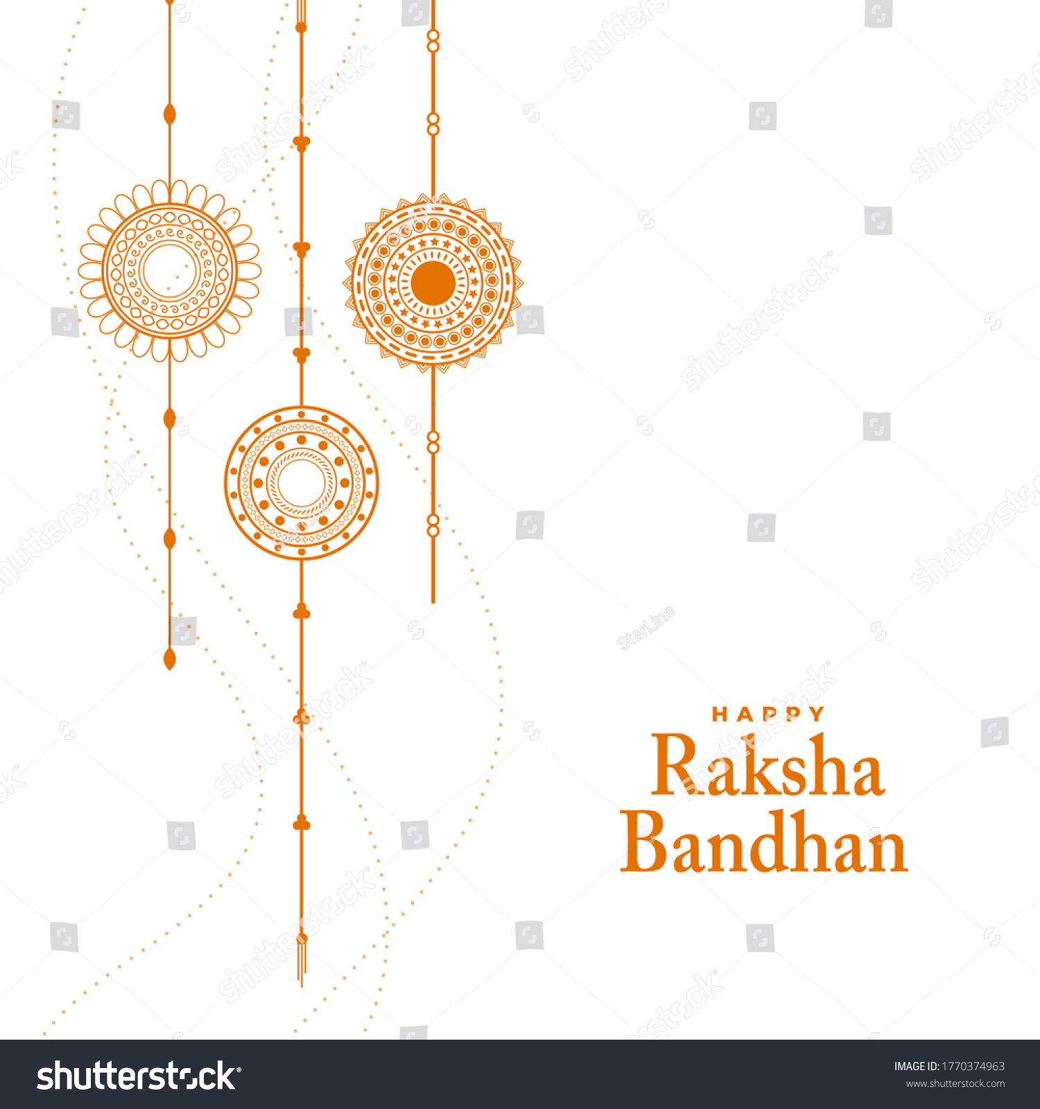 Elegant Raksha Bandhan Festival Background Rakhi Stock Vector (Royalty ...