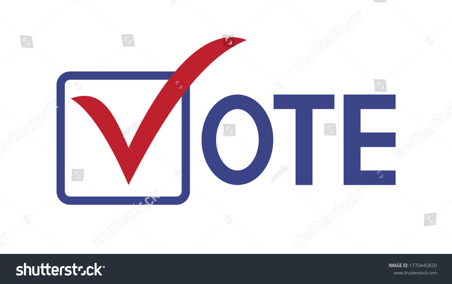 Vote Word Checkmark Symbols Check Mark Stock Vector (Royalty Free ...