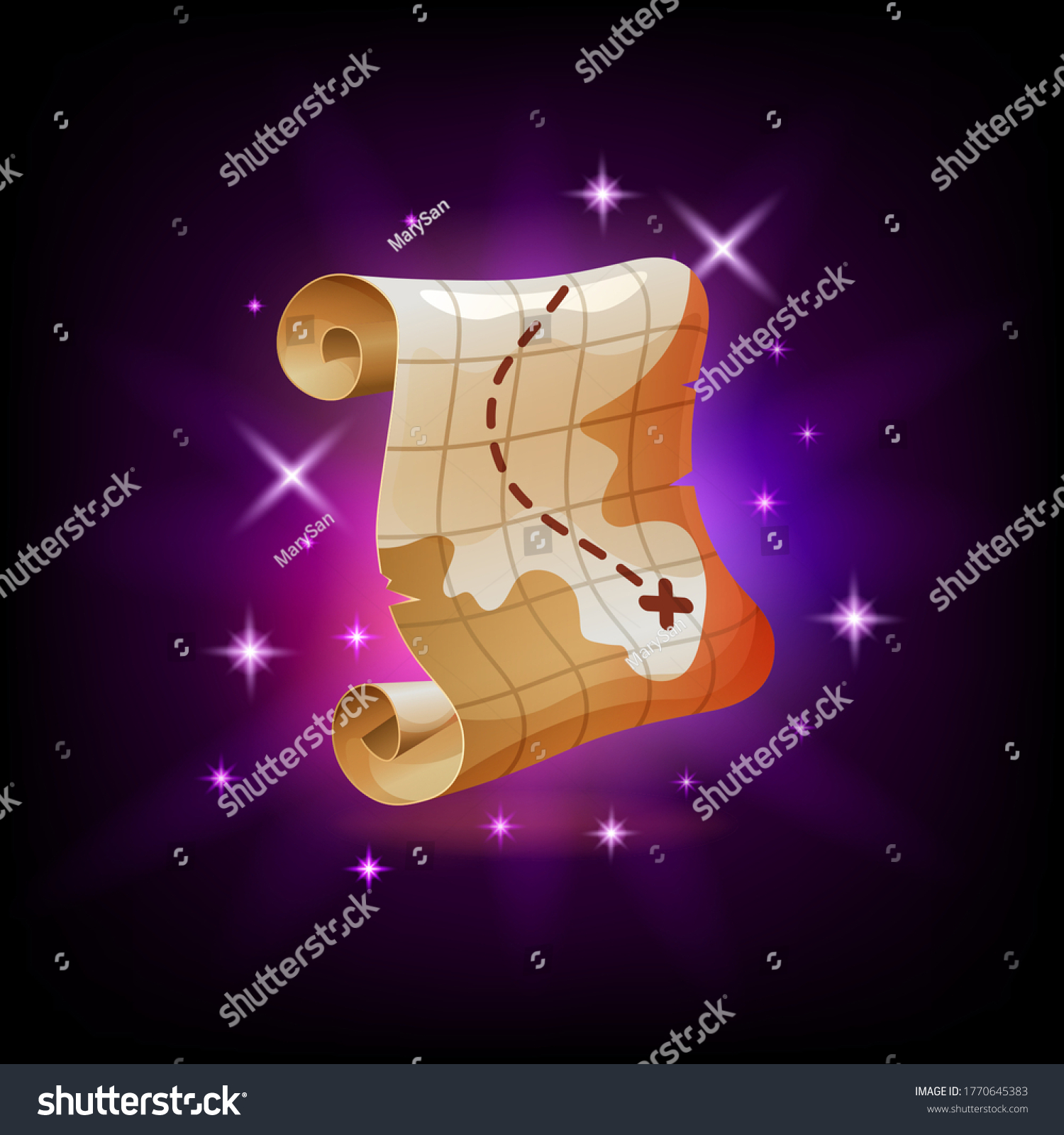 Pirate Treasure Map Graphic User Interface Stock Vector Royalty Free 1770645383 Shutterstock