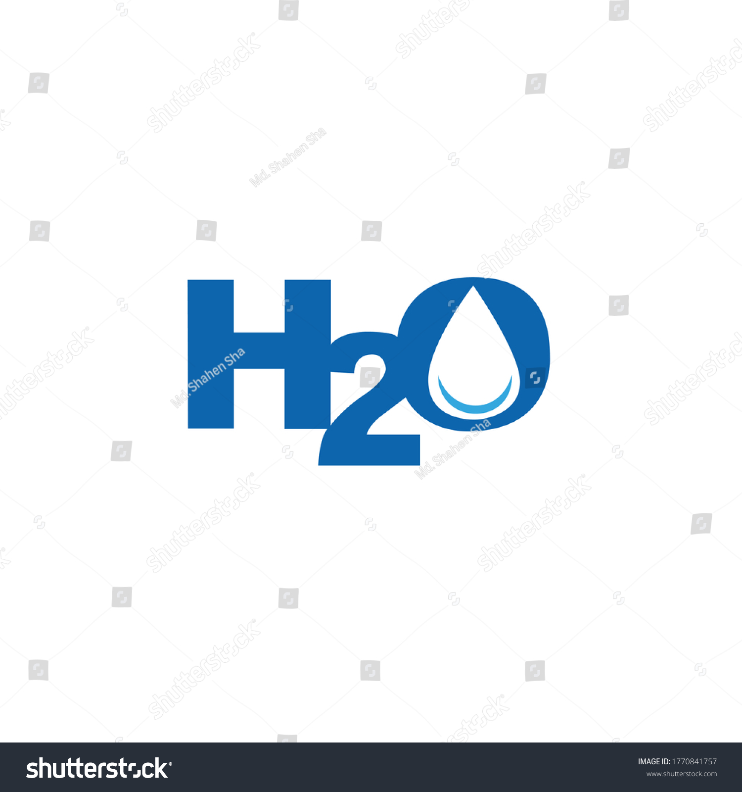 H2o H20 Letter Simple Unique Logo Stock Vector (Royalty Free ...