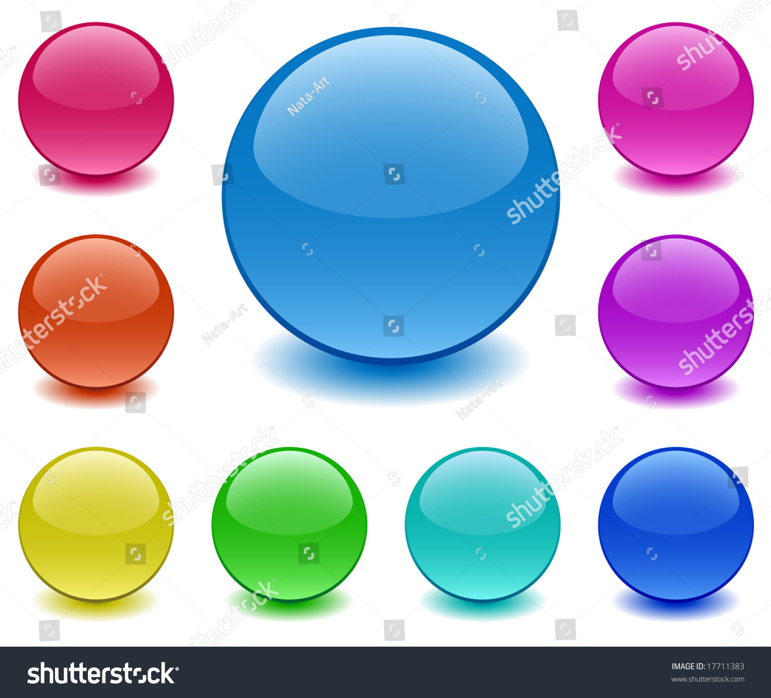 Spheres Ground Glass On White Background Stock Vector (Royalty Free ...