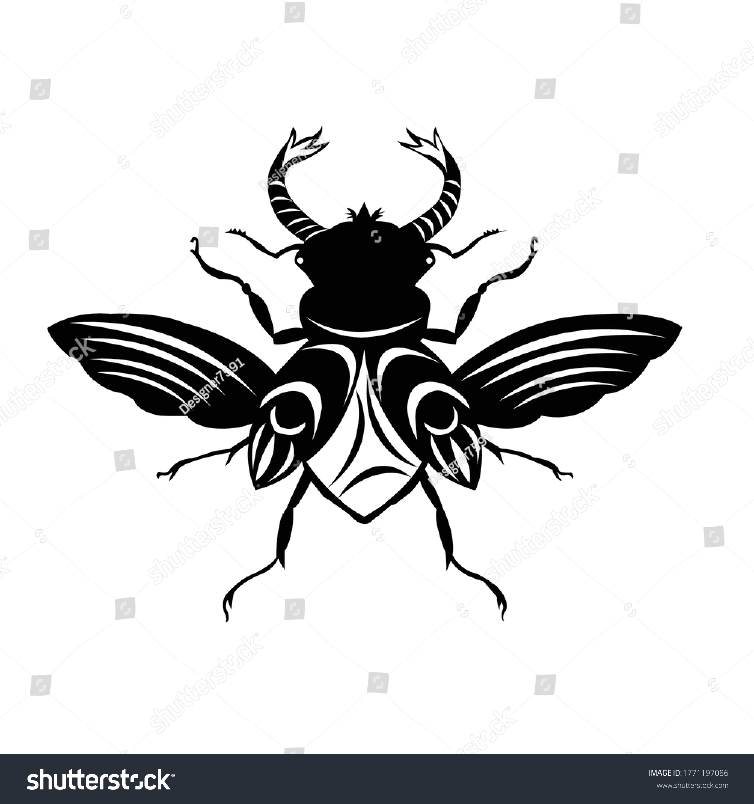 Tribal Bees Tattoo Design Vector Stock Vector (Royalty Free) 1771197086 ...