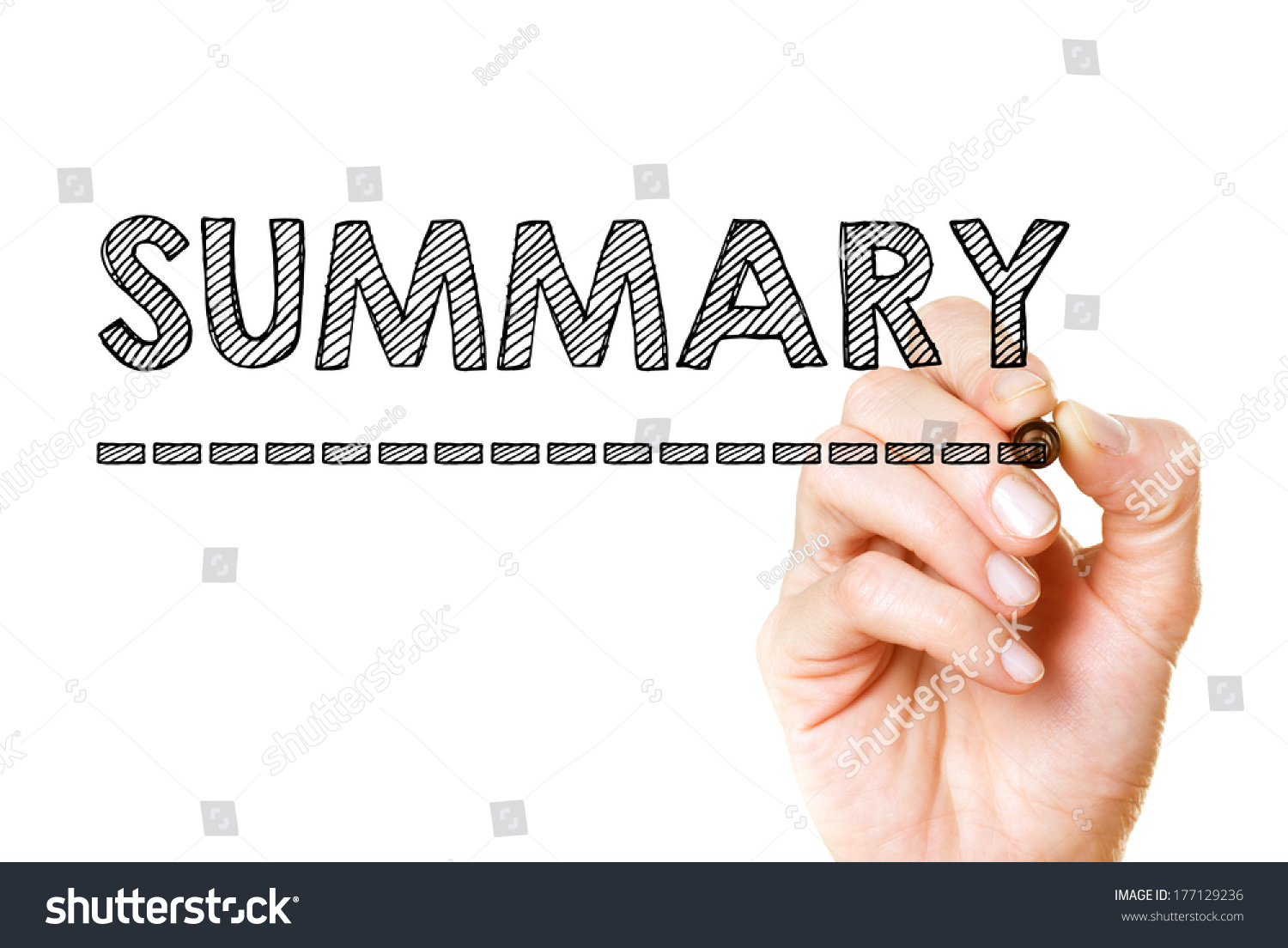 Hand Writing Summary Black Marker On Stock Photo 177129236 | Shutterstock