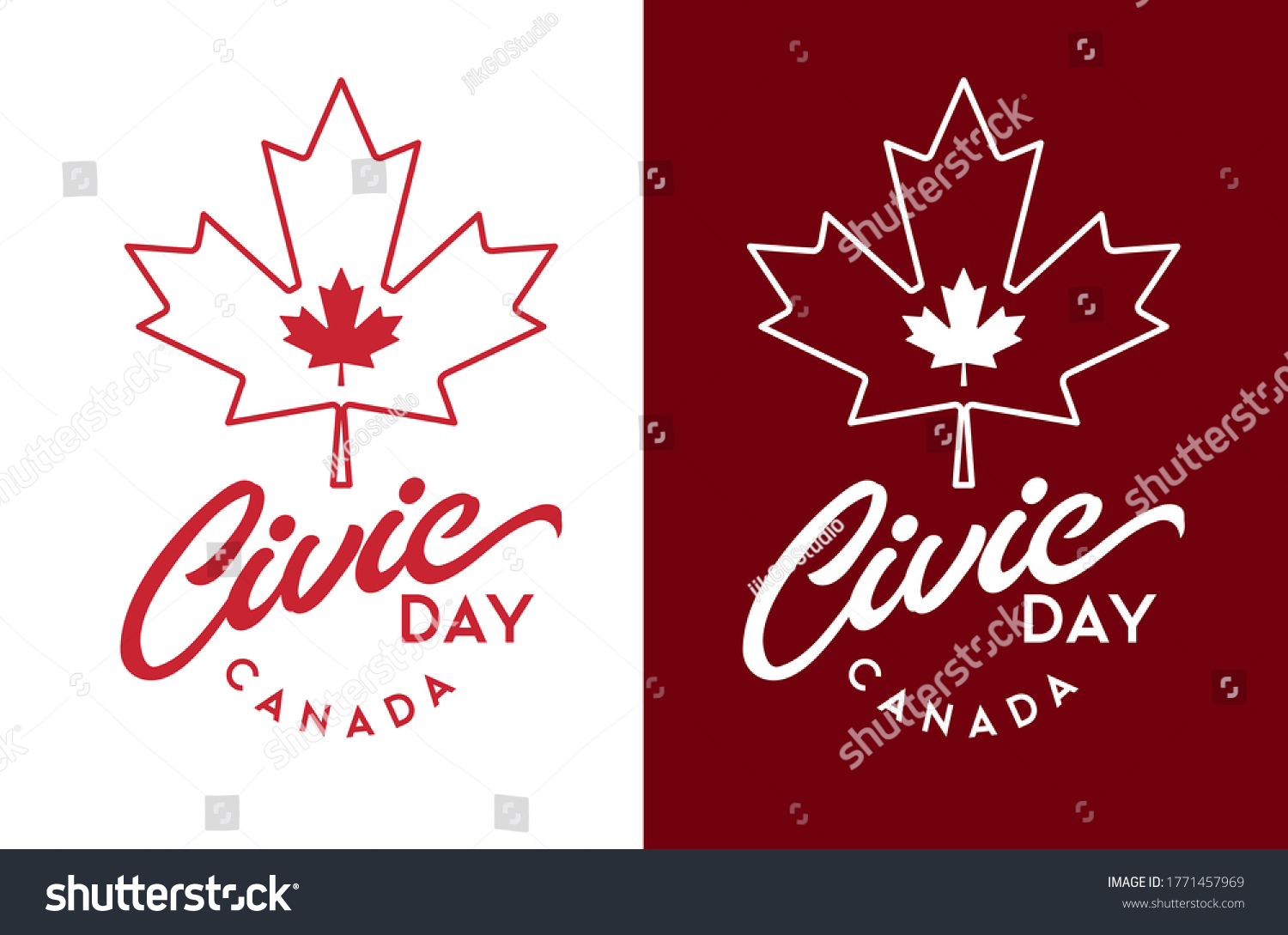August Civic Holiday Canada Logo Design เวกเตอร์สต็อก (ปลอดค่า