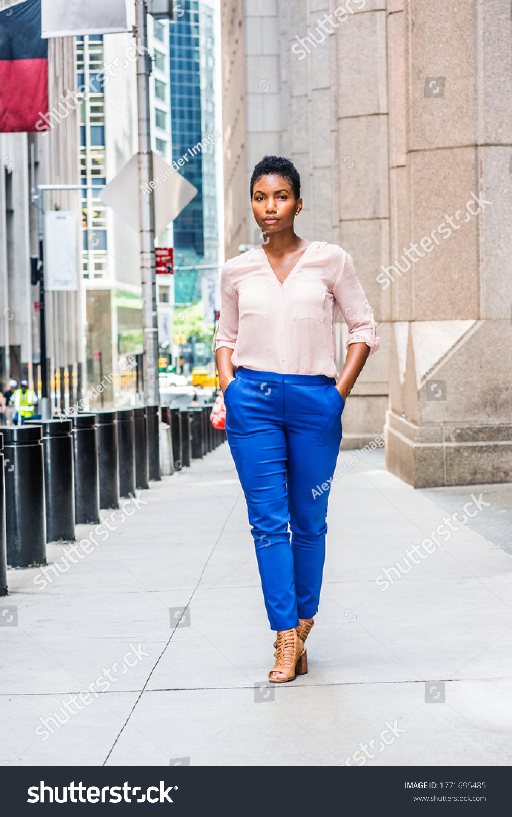 Young African American Woman Short Afro Stock Photo 1771695485 Young African American Woman Short Afro Stock Photo 1771695485