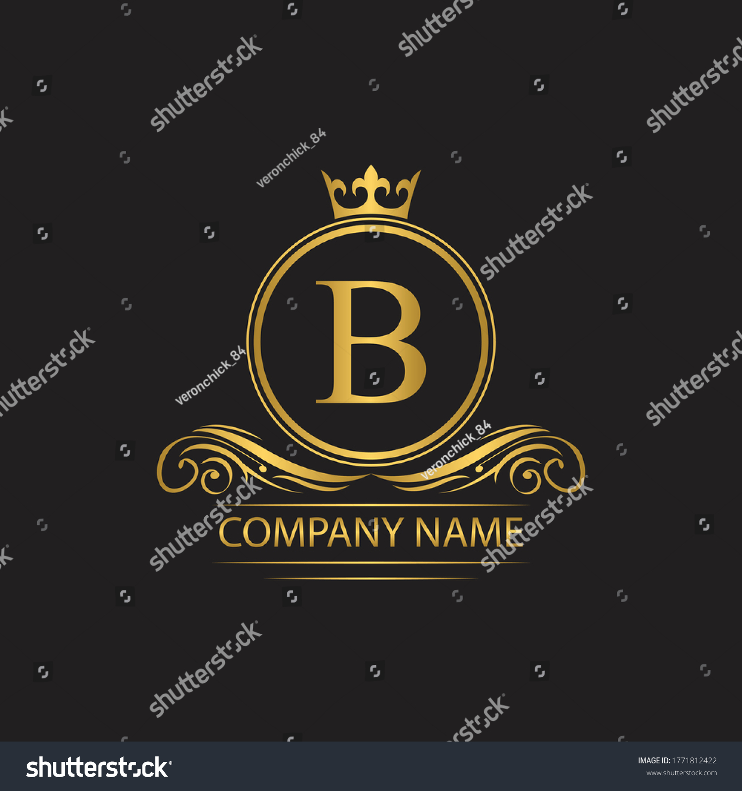 Golden Letter B Template Logo Luxury Stock Vector (Royalty Free ...