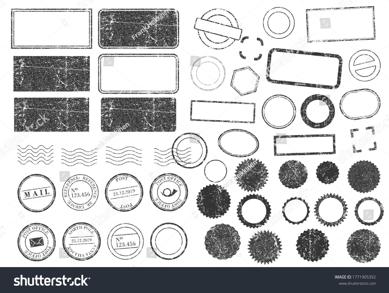 Stamps Frames Vector Icon Shape Set Stock Vector (Royalty Free ...