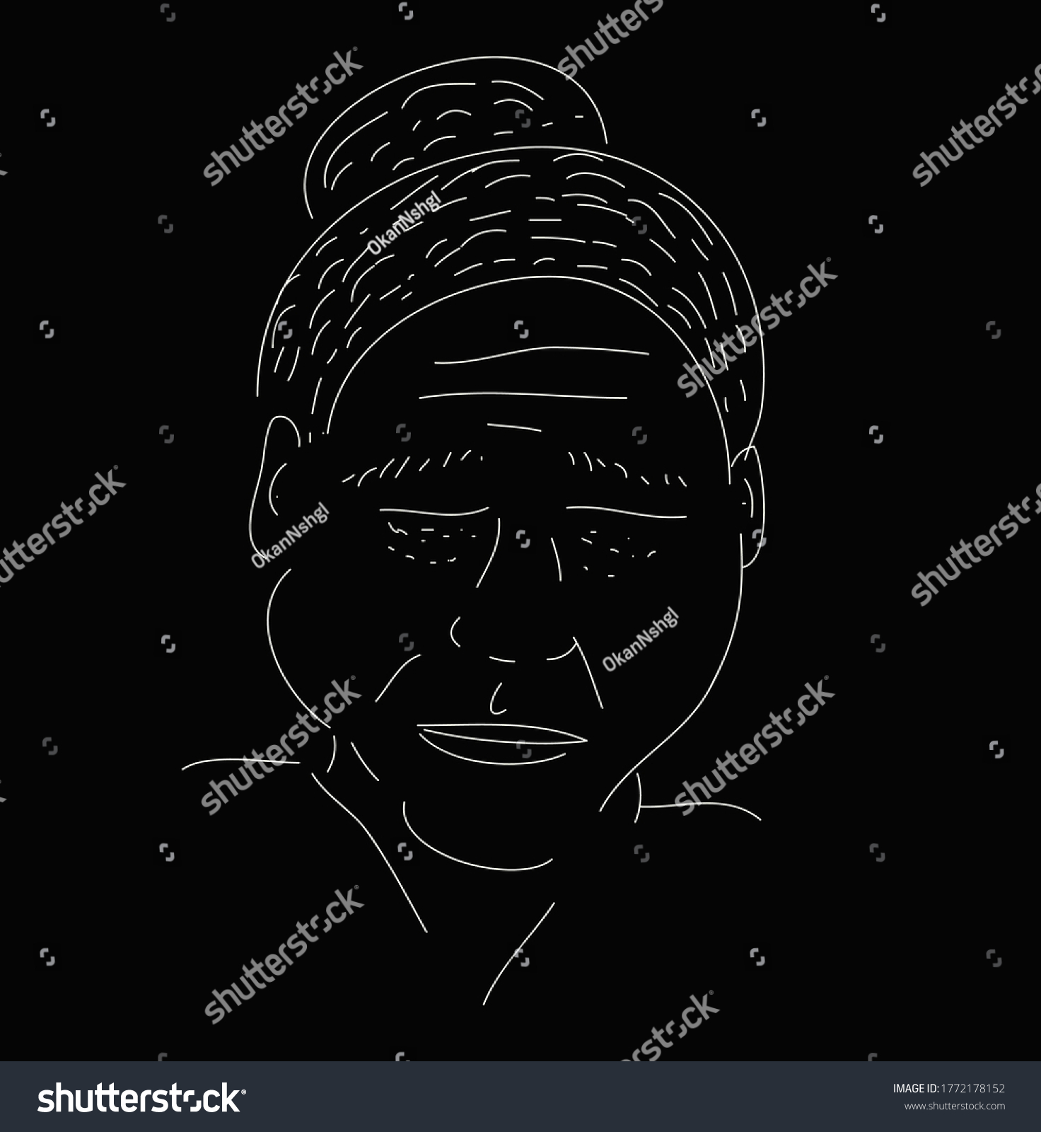 Womans Face Line Art Vector Design Stock Vector Royalty Free 1772178152 Shutterstock 4022