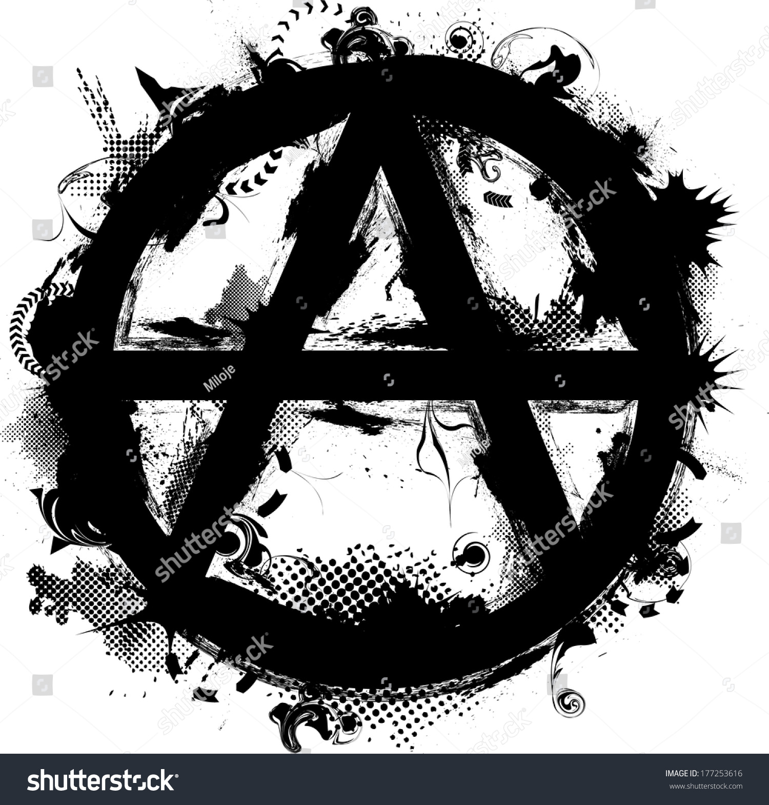 Символ анархии эскиз