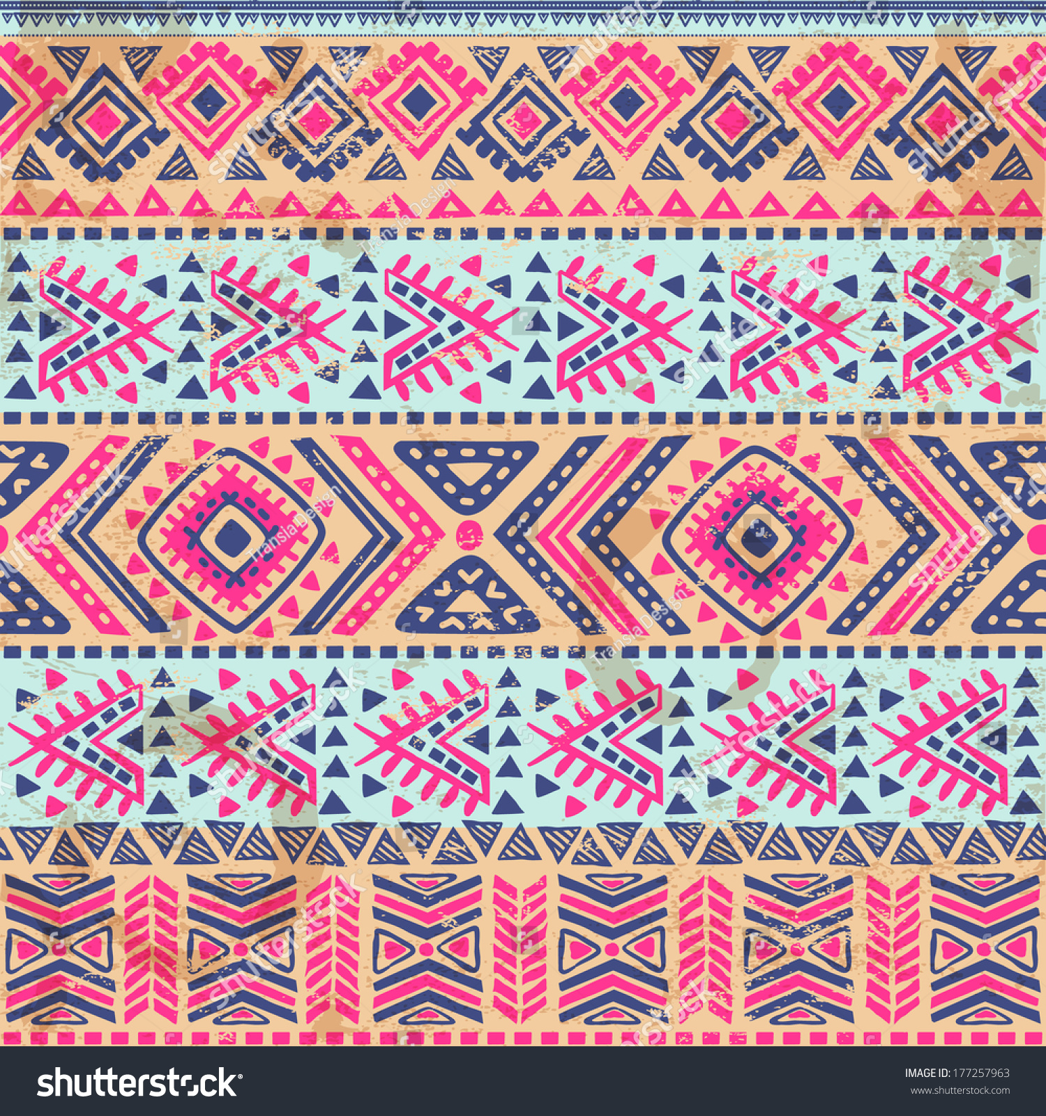 Tribal Vintage Ethnic Seamless Your Business Stock Vector (Royalty Free ...