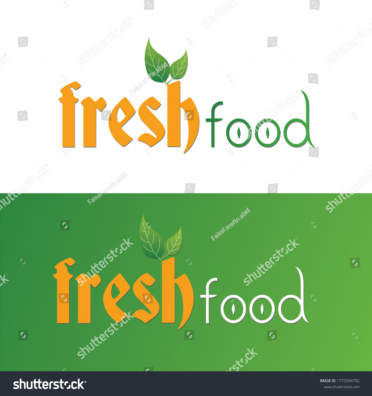 Fresh Food Logo Designimagesphoto Vector Stock Vector (Royalty Free ...