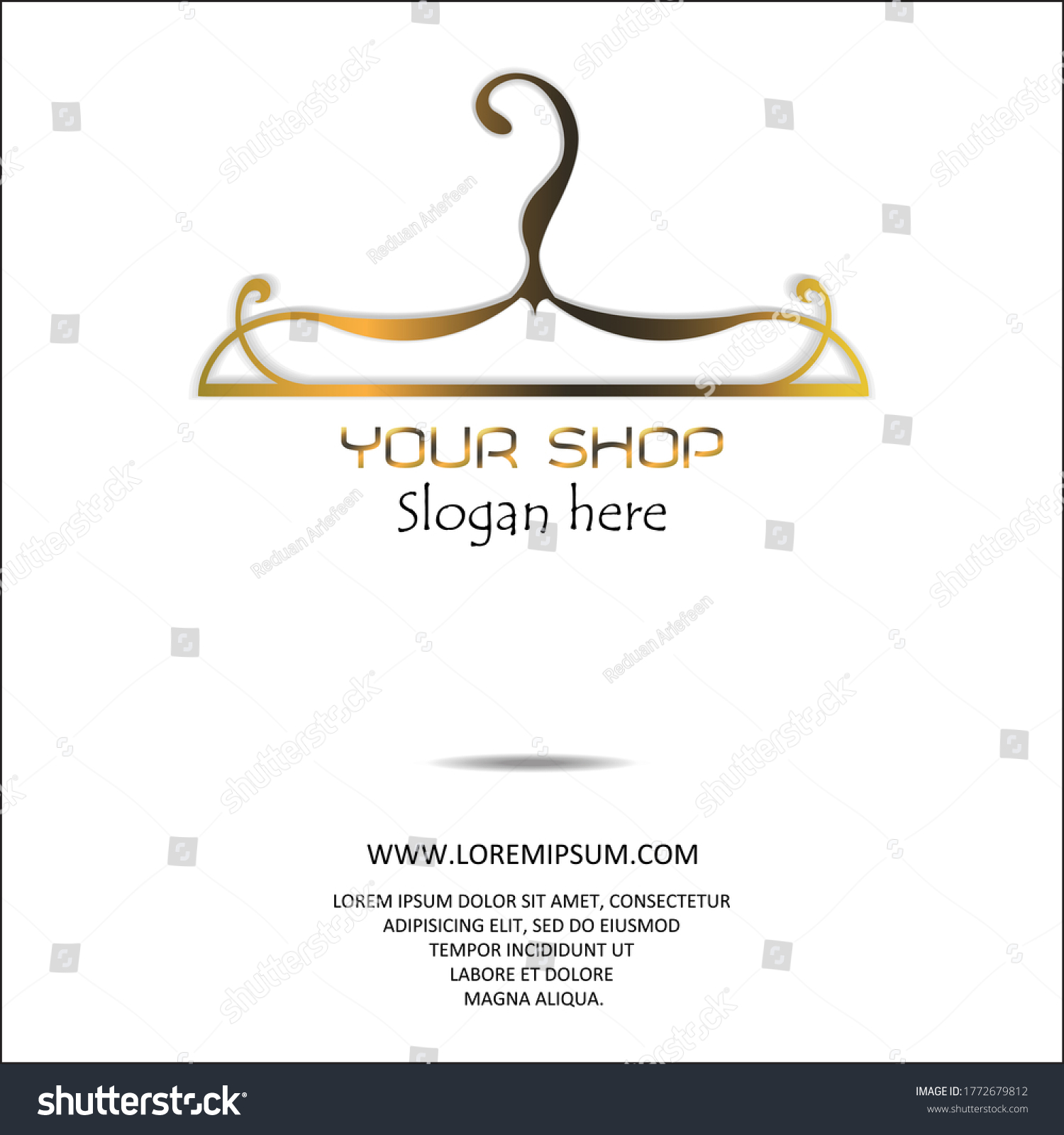 Fashion Shop Logo Clothes Hanger Logo Stock Vector (Royalty Free ...