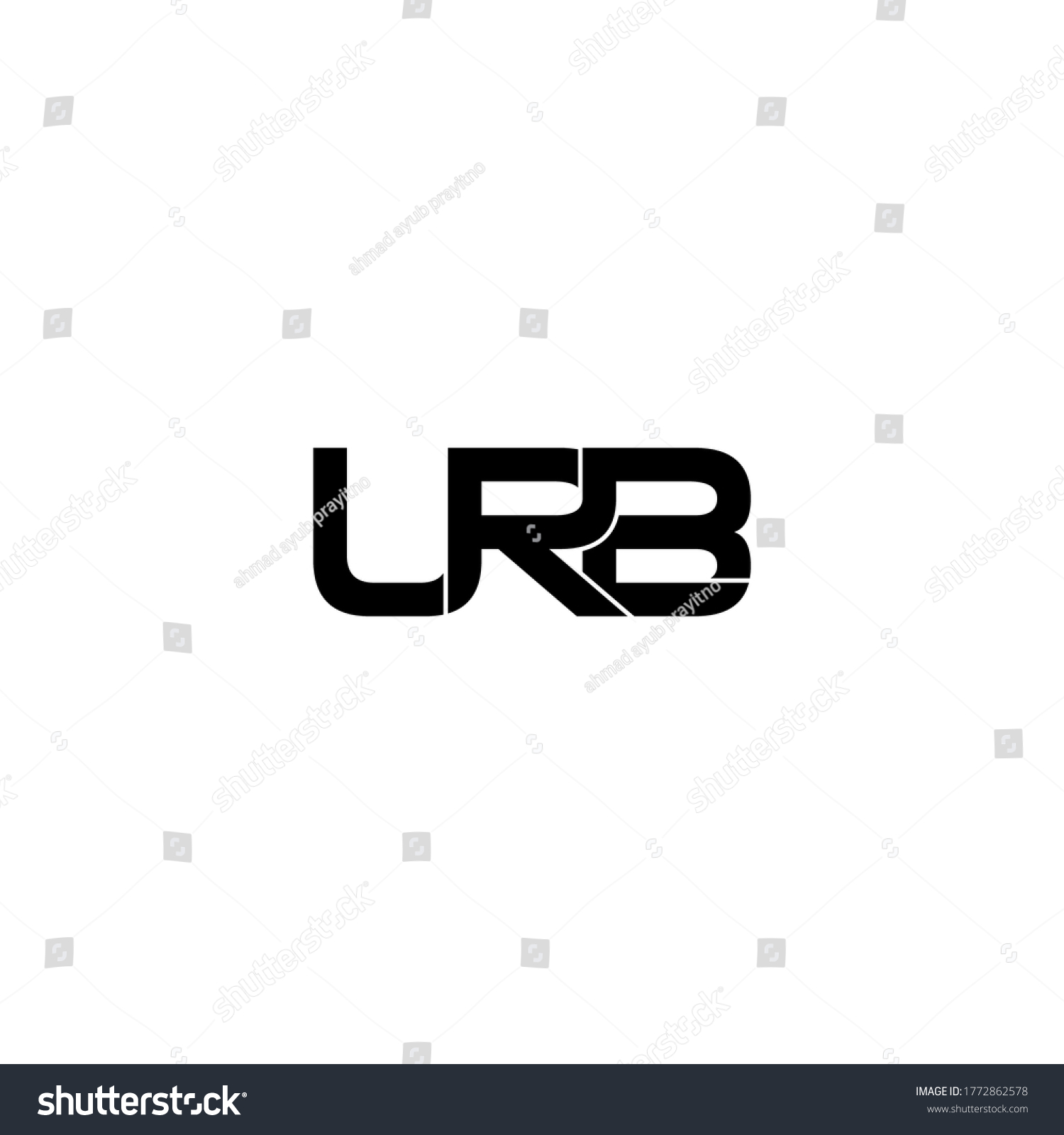 Urb Letter Original Monogram Logo Design Stock Vector (Royalty Free ...