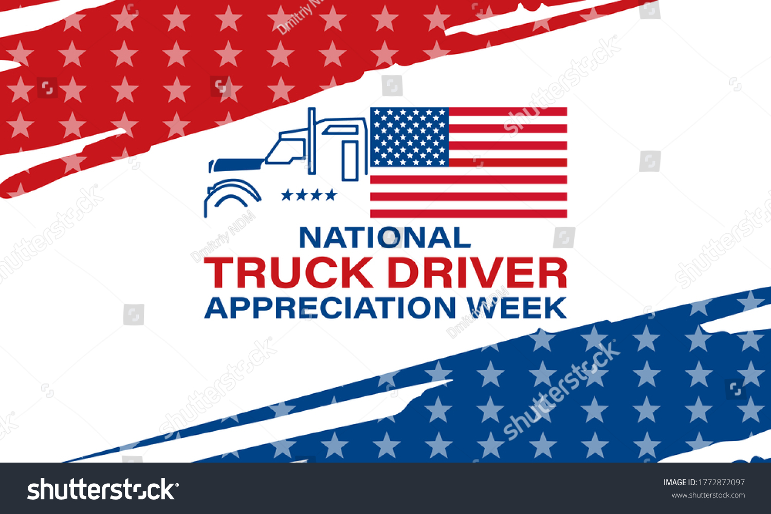 National Truck Driver Appreciation Week Celebrate Stock Vector (Royalty