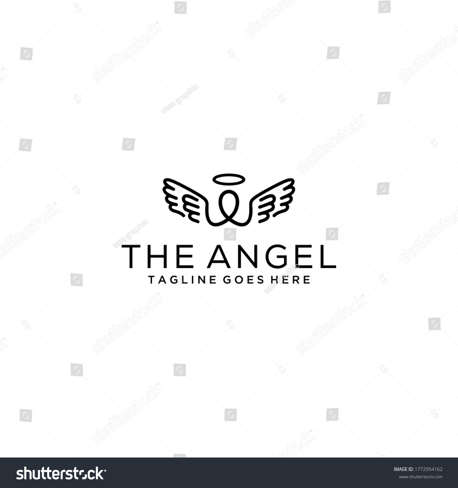 Creative Modern Angel Logo Design Stock Vector (Royalty Free ...