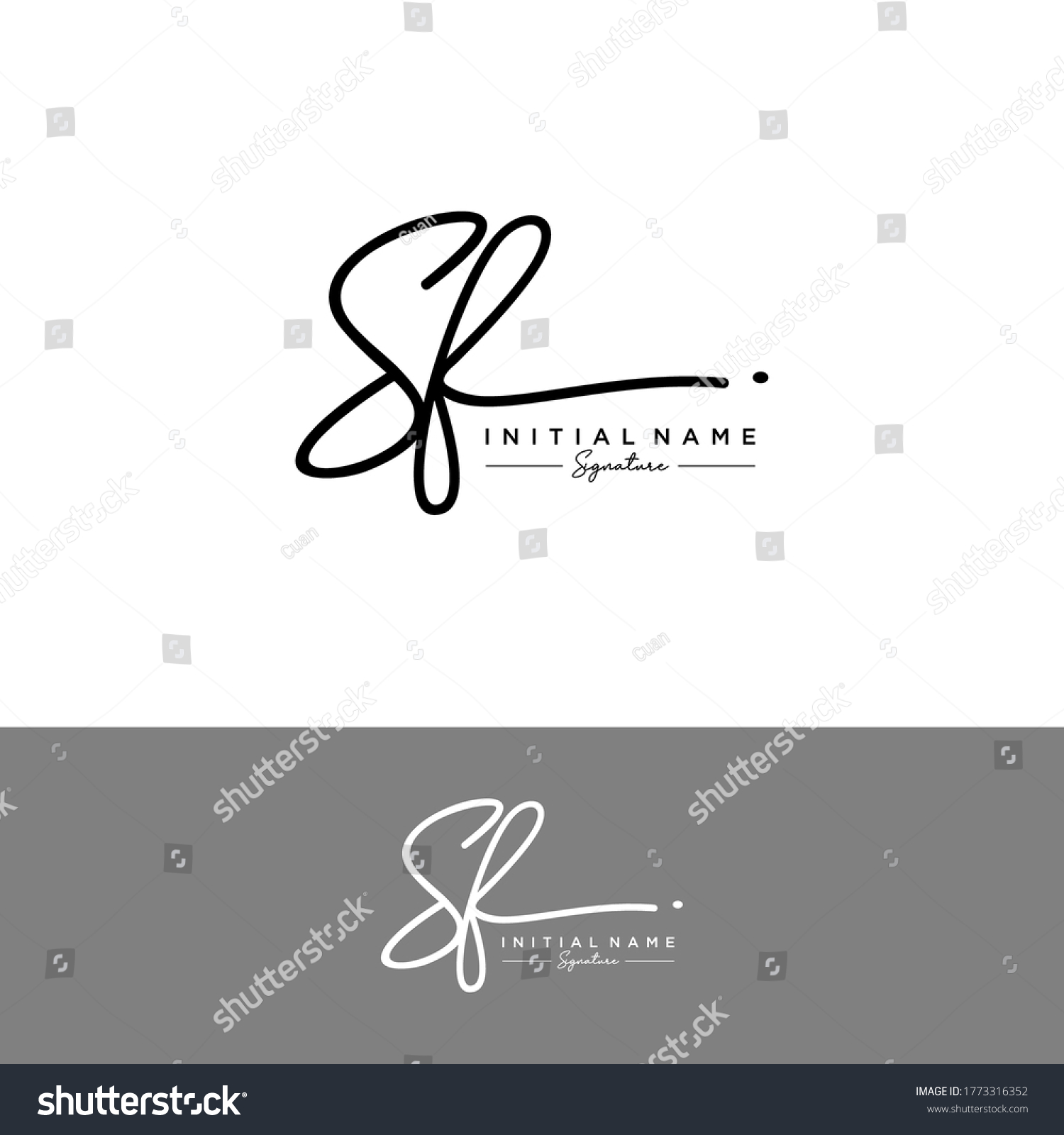 Sf Initial Letter Handwriting Signature Logo Stock Vector (royalty Free 