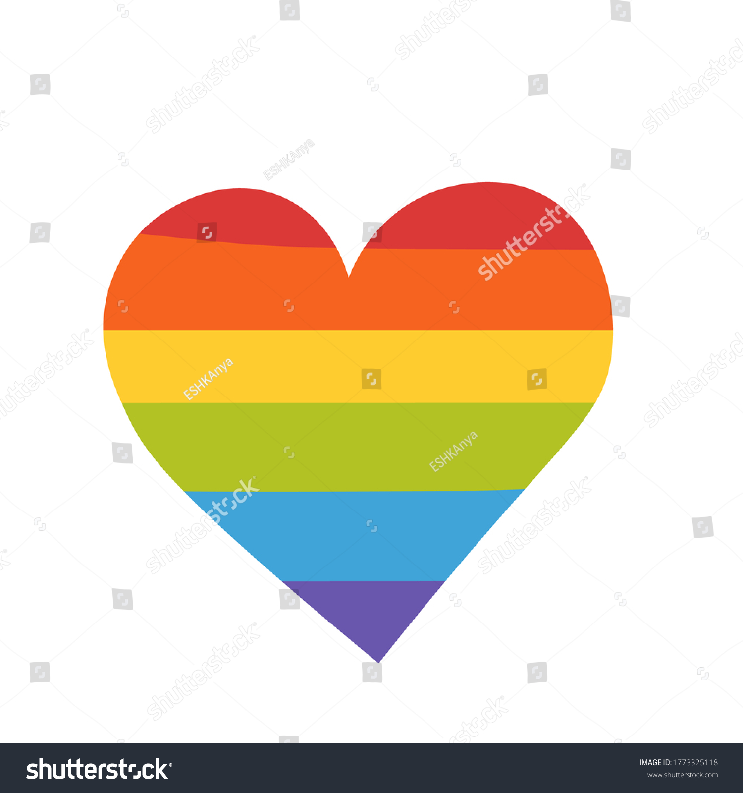 Lgbt Heart Rainbow Heart Symbol Lgbt Stock Vector Royalty Free