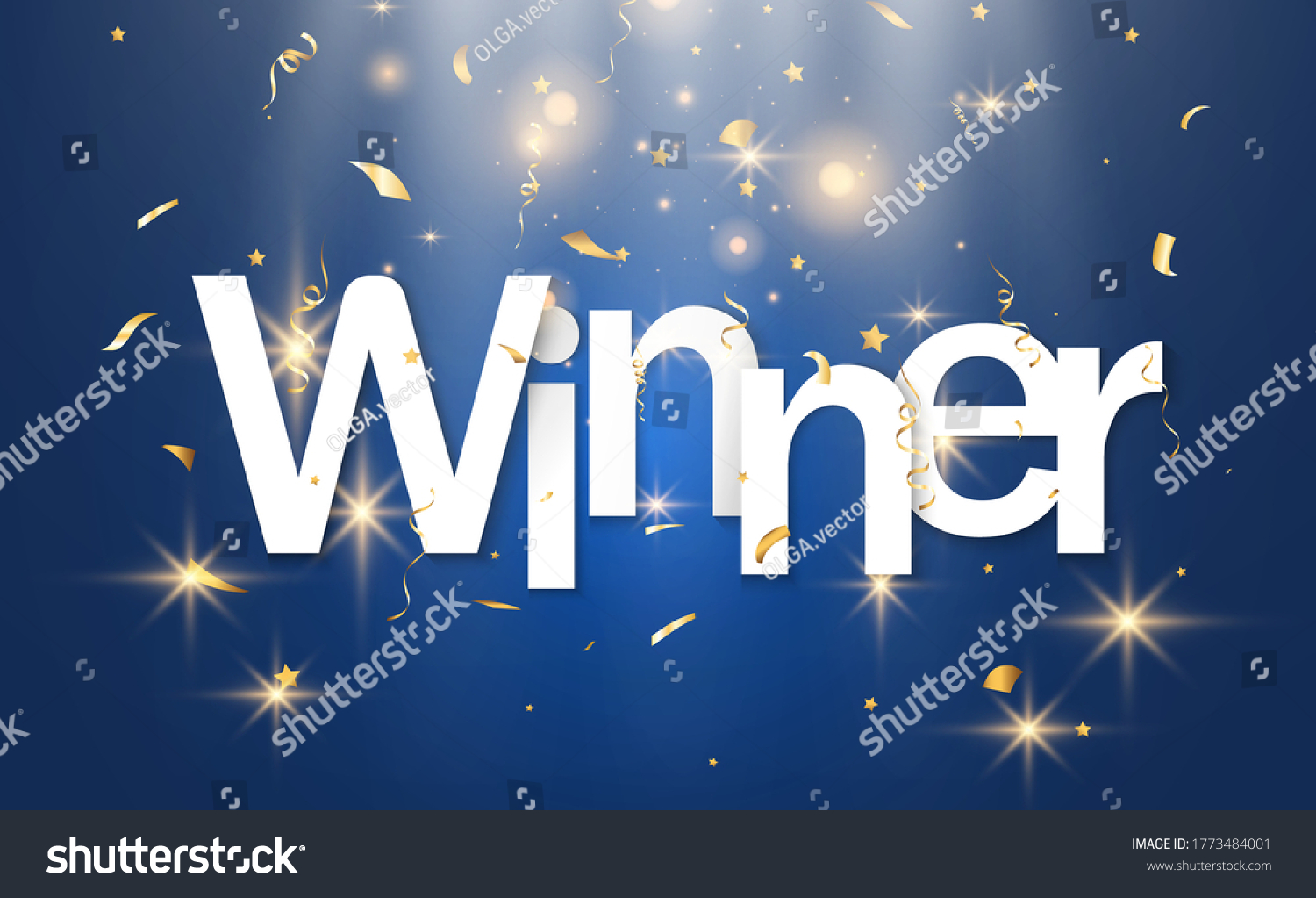 Vector Illustration Winner On Transparent Background Stock Vector ...