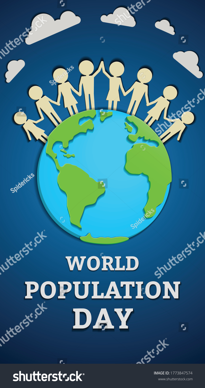 World Population Day July 11 Earth Stock Vector (Royalty Free