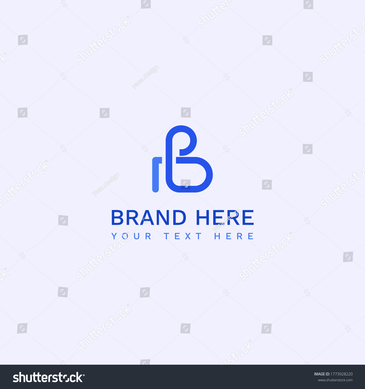 Letter B Modern Shape Logo Design Stock Vector (Royalty Free ...