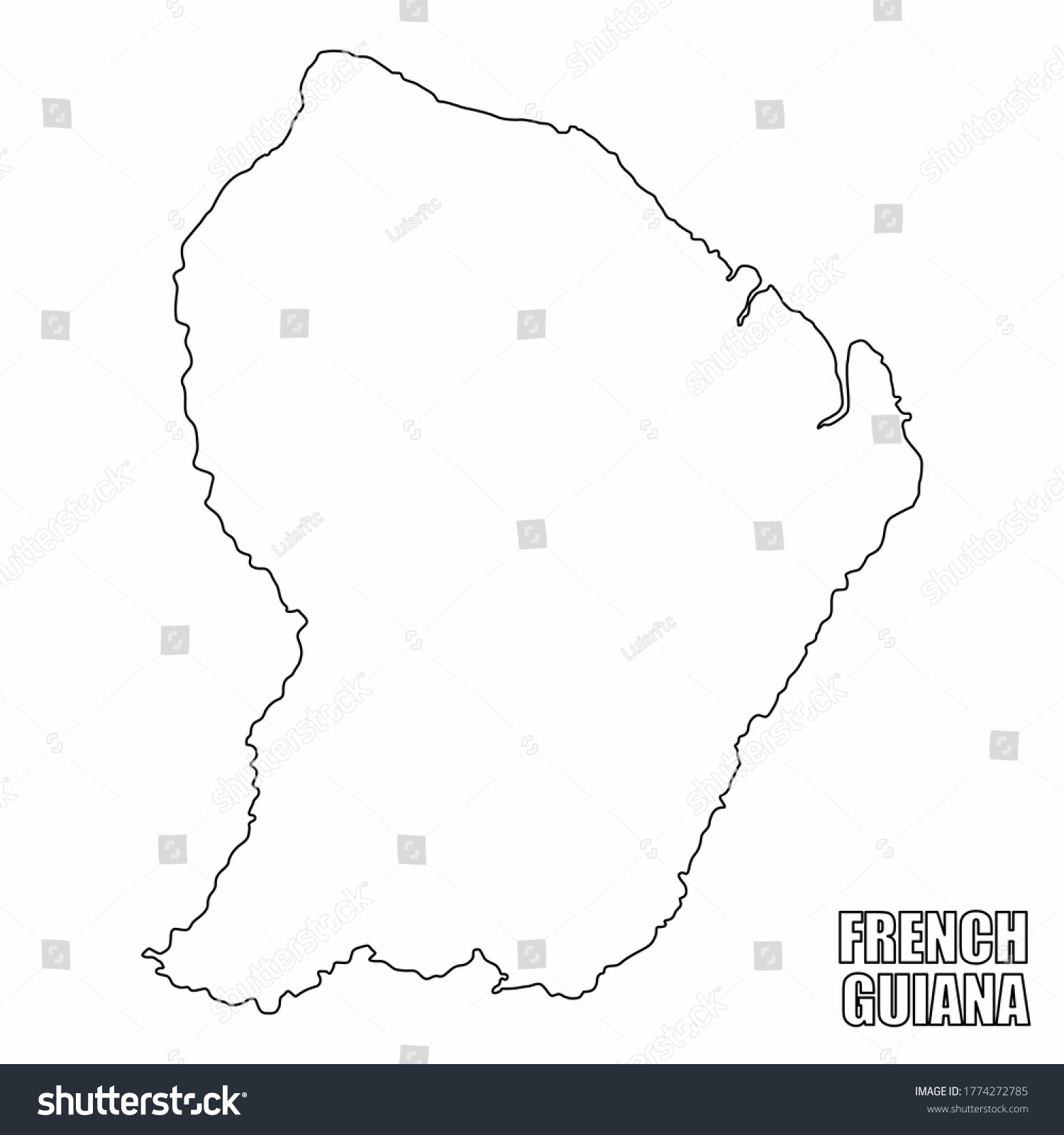 1,015 French Guiana Outline Images, Stock Photos & Vectors | Shutterstock