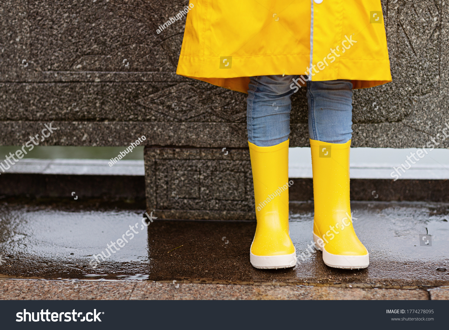 raincoat and rain boots