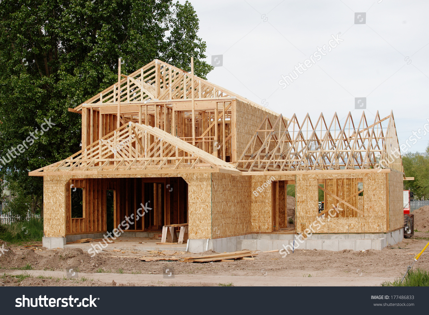 New Stick Built Home Under Construction Stock Photo 177486833 | Shutterstock