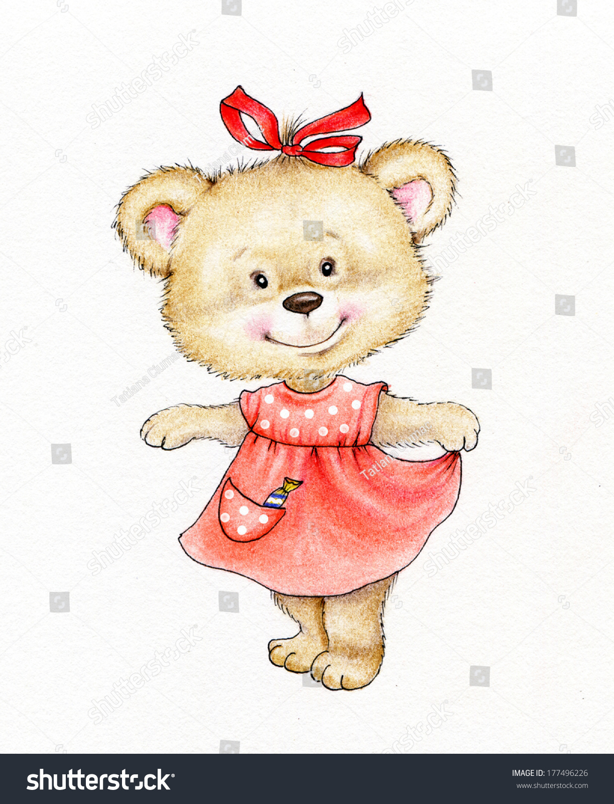 Cute Teddy Bear Stock Illustration 177496226 | Shutterstock