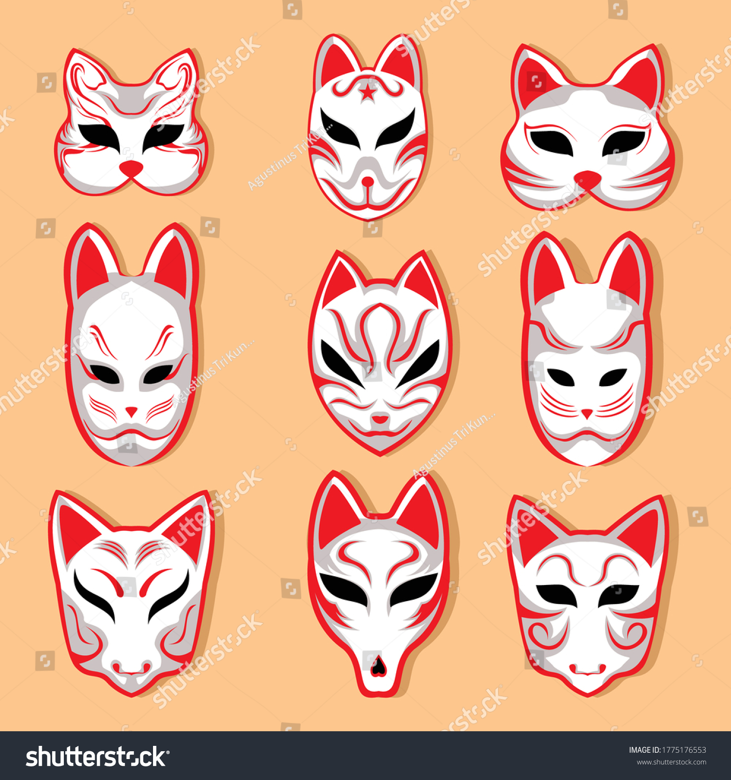 petroleum session Using a computer Japanese Demon Cat Masks Stock Vector (Royalty Free) 365555312 |  Shutterstock