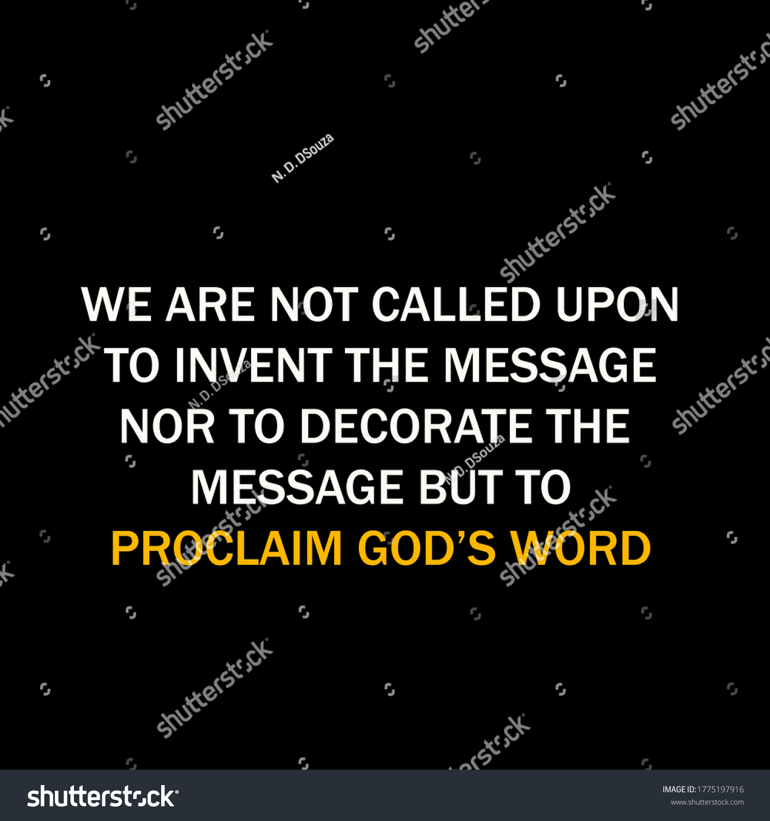 Proclaim Gods Word Motivational Quote Life Stock Illustration ...