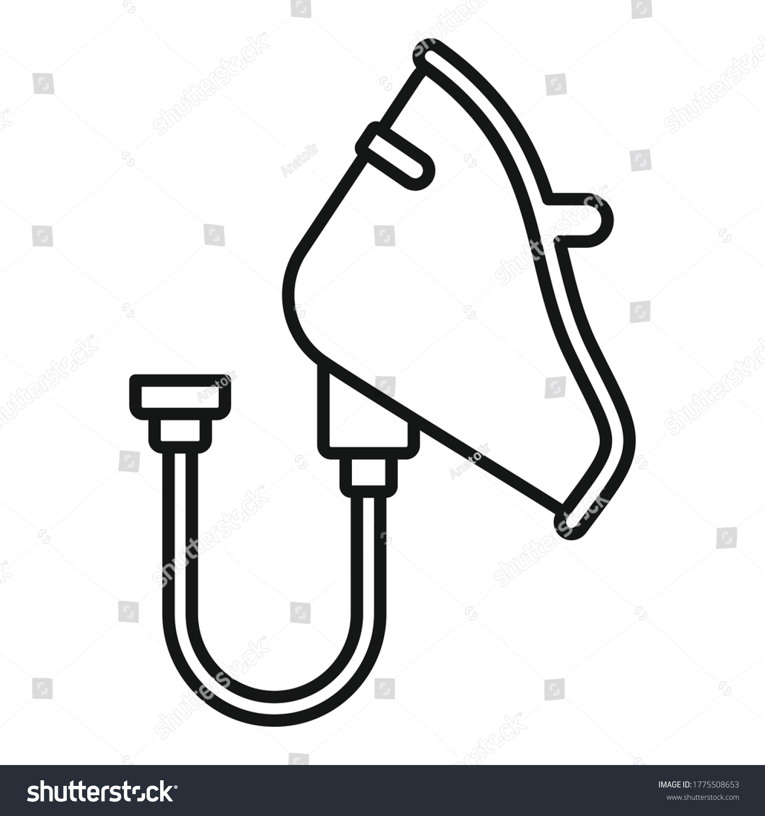 Anesthesia Mask Icon Outline Anesthesia Mask Stock Vector Royalty Free 1775508653 Shutterstock